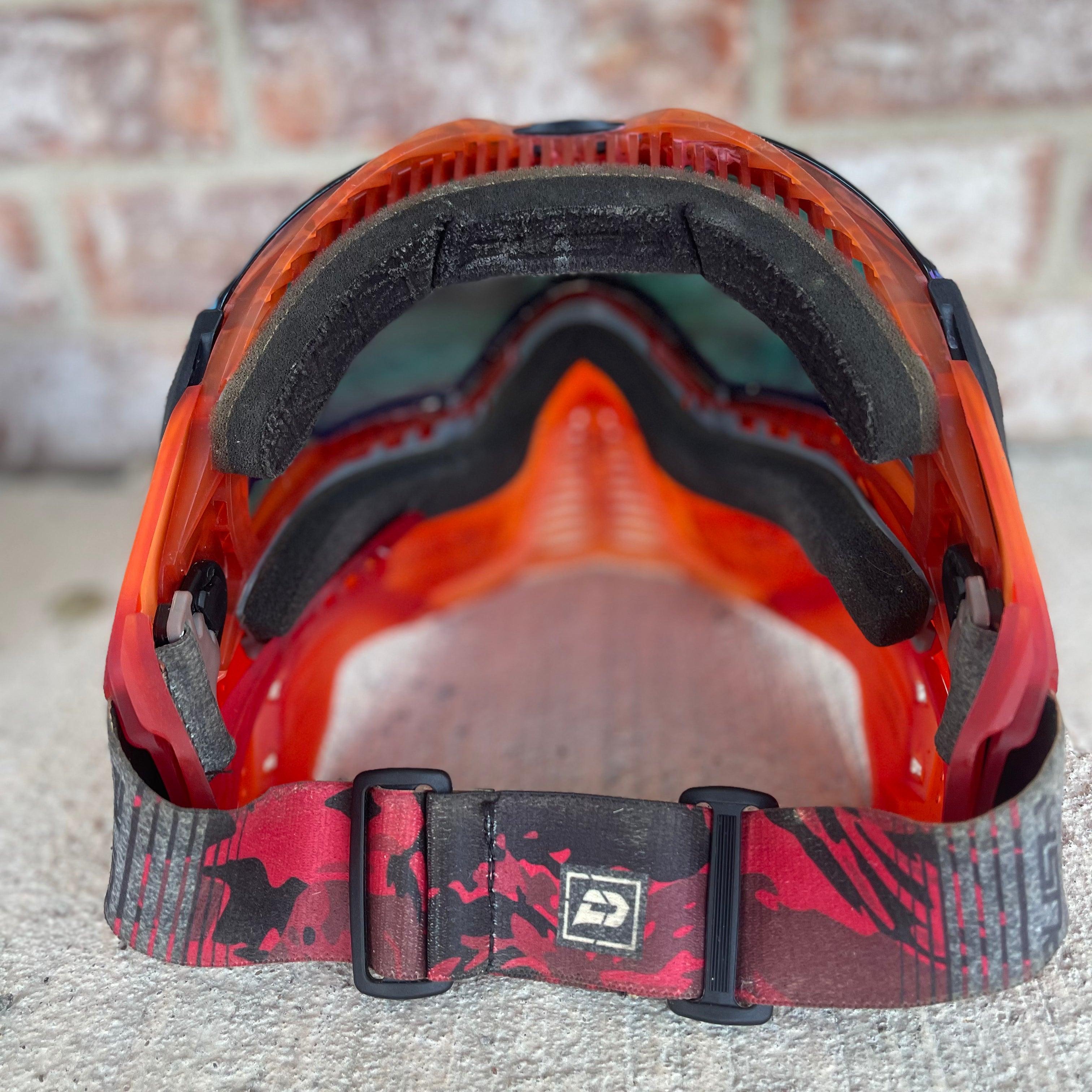 Used Push Unite Paintball Mask - Red with Hard Carry Case