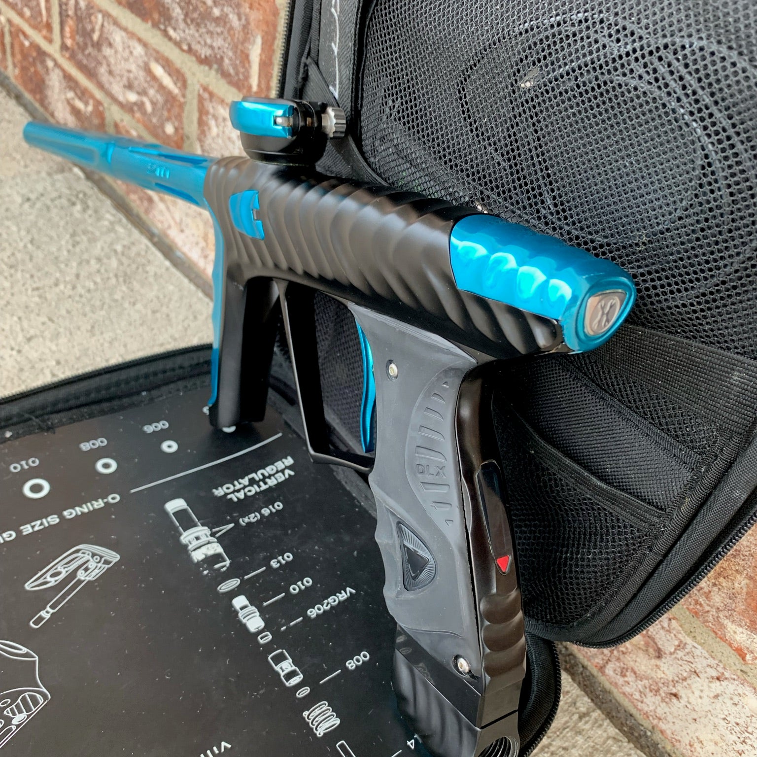 Used HK Army DLX Luxe X Ripper Paintball Gun - Dust Black/Polished Teal