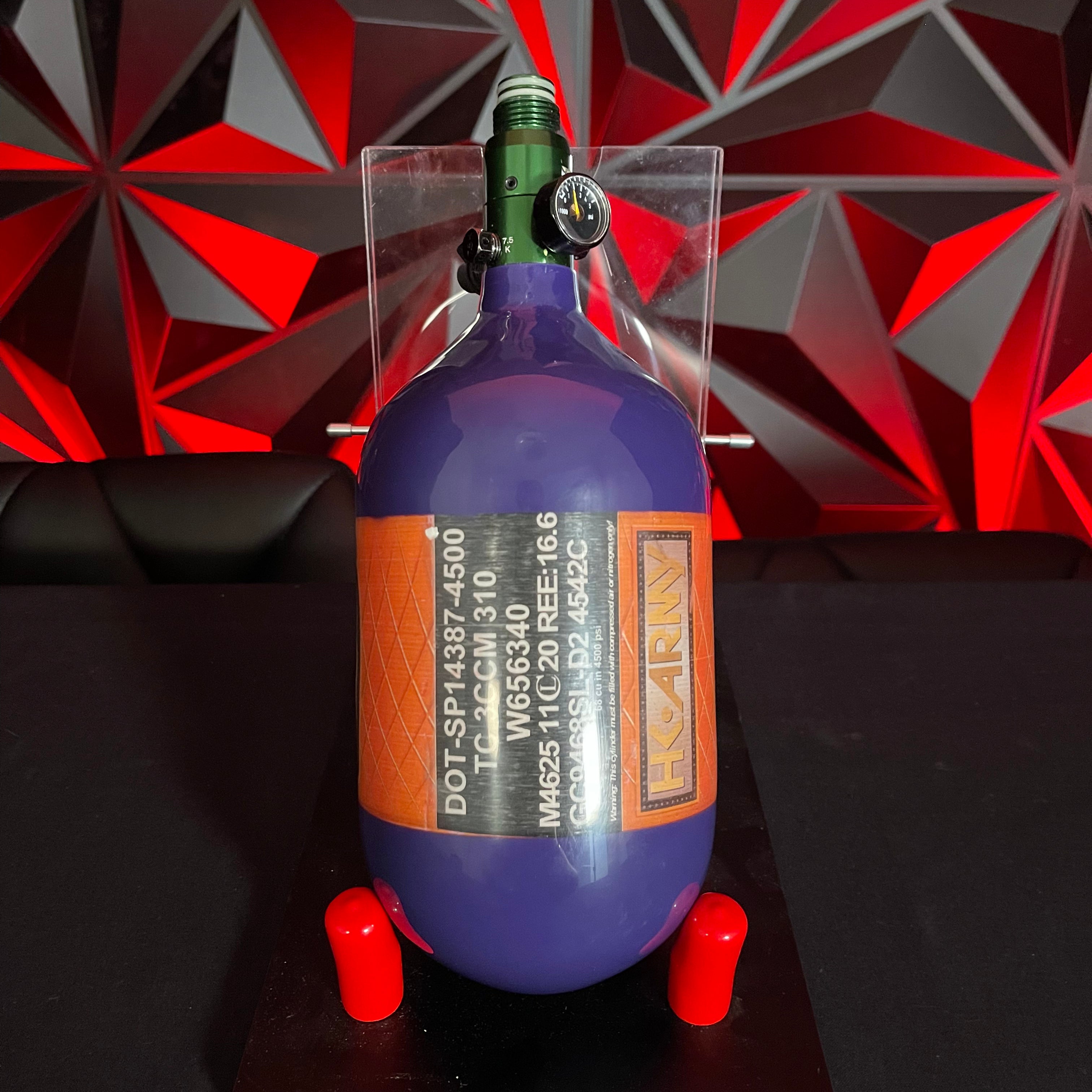 Used HK Army 68/4500 Paintball Tank - LE Crown Royal w/ Green Standard Regulator & Tank Case