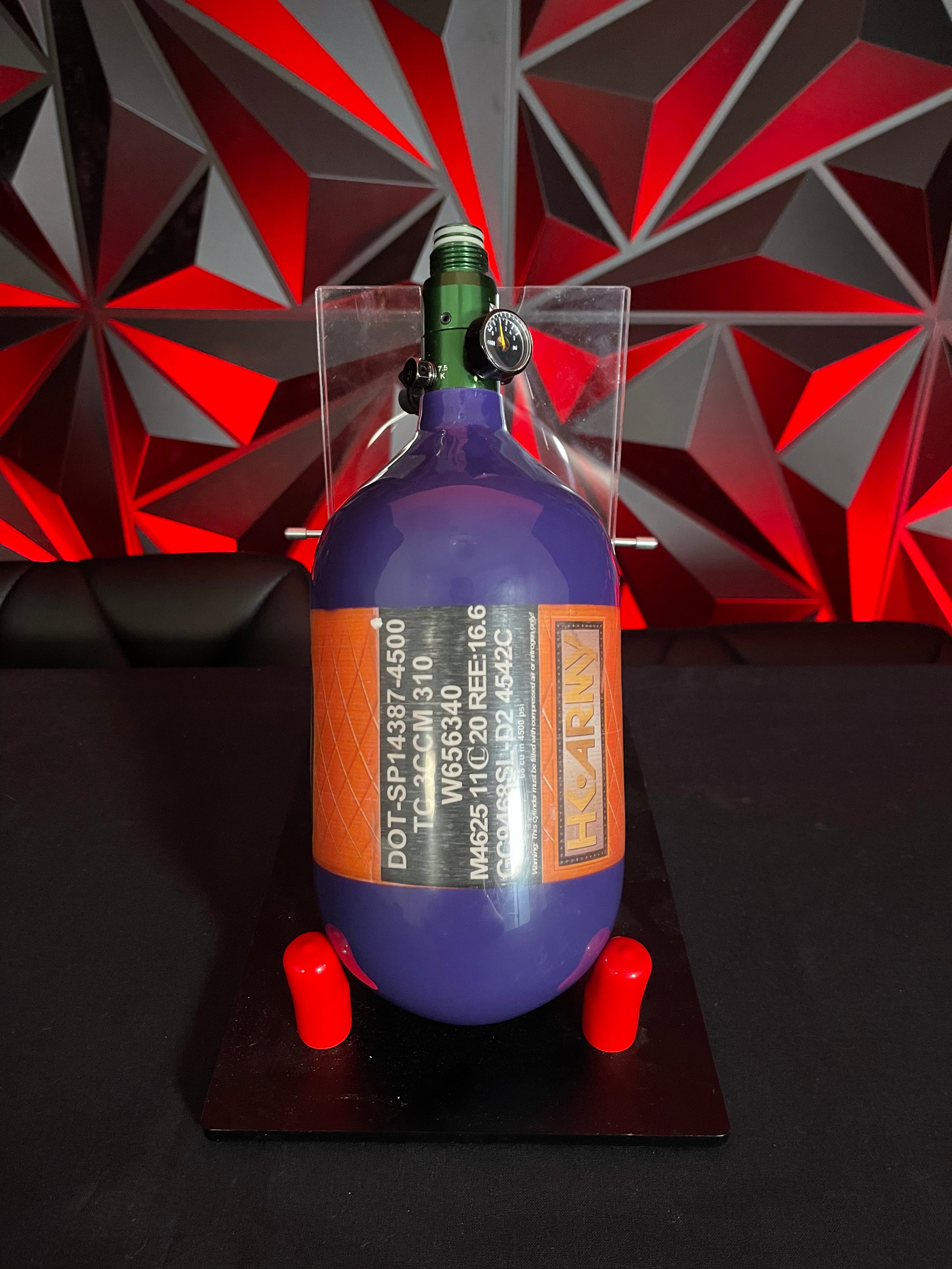 Used HK Army 68/4500 Paintball Tank - LE Crown Royal w/ Green Standard Regulator & Tank Case