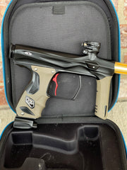 Used Shocker Amp Paintball Gun - Black w/ Red SSC Deuce Trigger and Infamous Red & Gold Silencio FXL Barrel