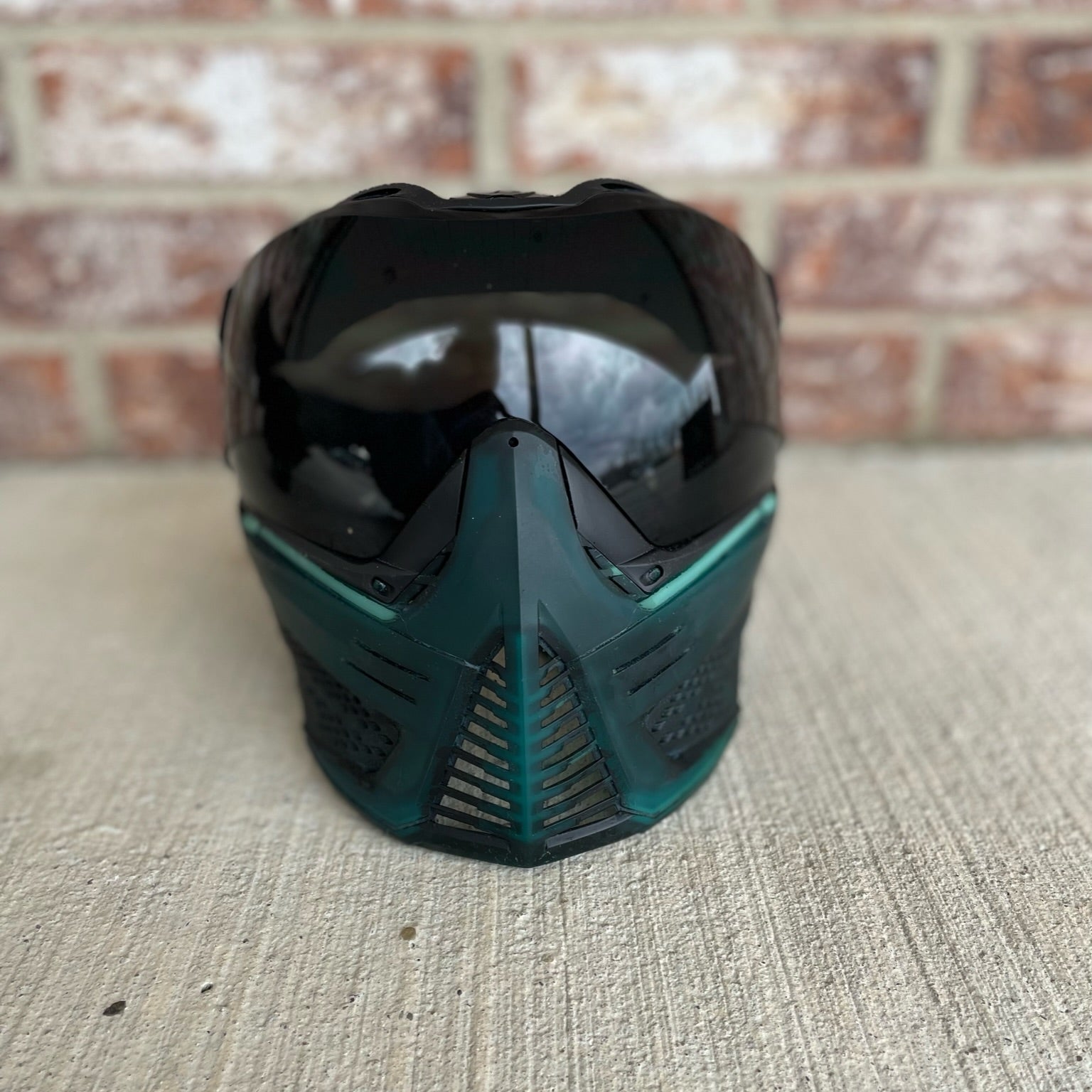 Used Push Unite Paintball Mask - Black/Green with Hard Case