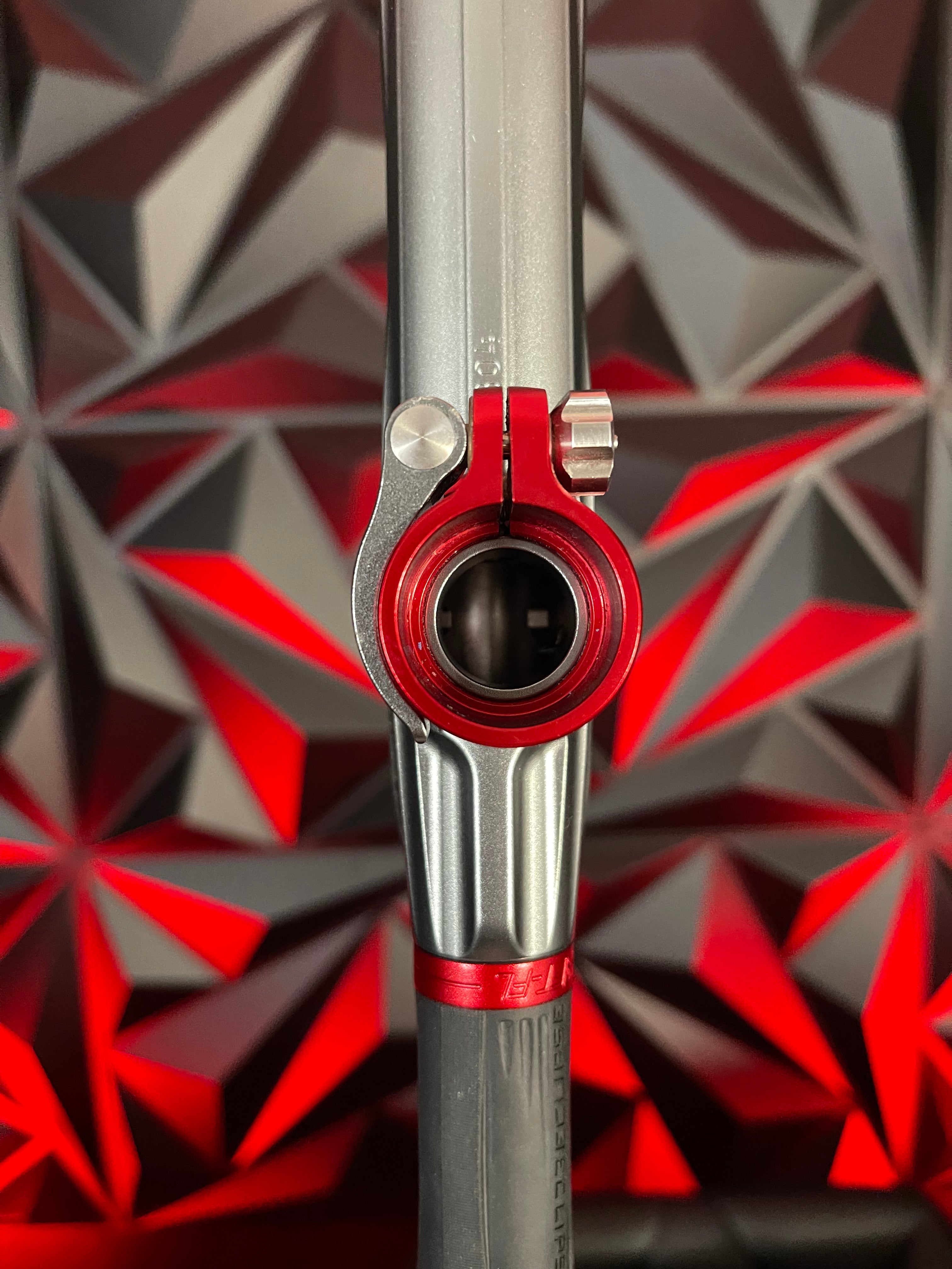 Used Planet Eclipse CS2 Paintball Marker- Grey / Red w/ 2 FL Backs