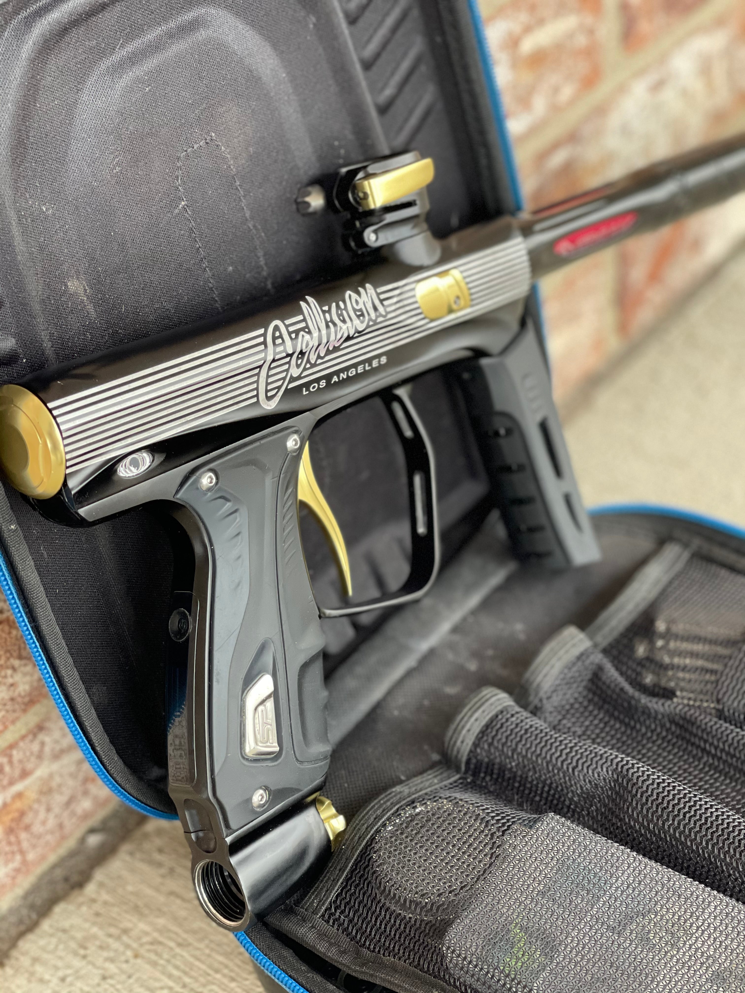 Used Shocker XLS Paintball Gun - LA Collision - Black/Gold