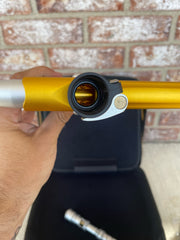 Used Empire Mini GS Paintball Gun w/ 2 Piece Barrel - Dust Gold / Silver w/ HK Army Exo 2.0 Marker Case