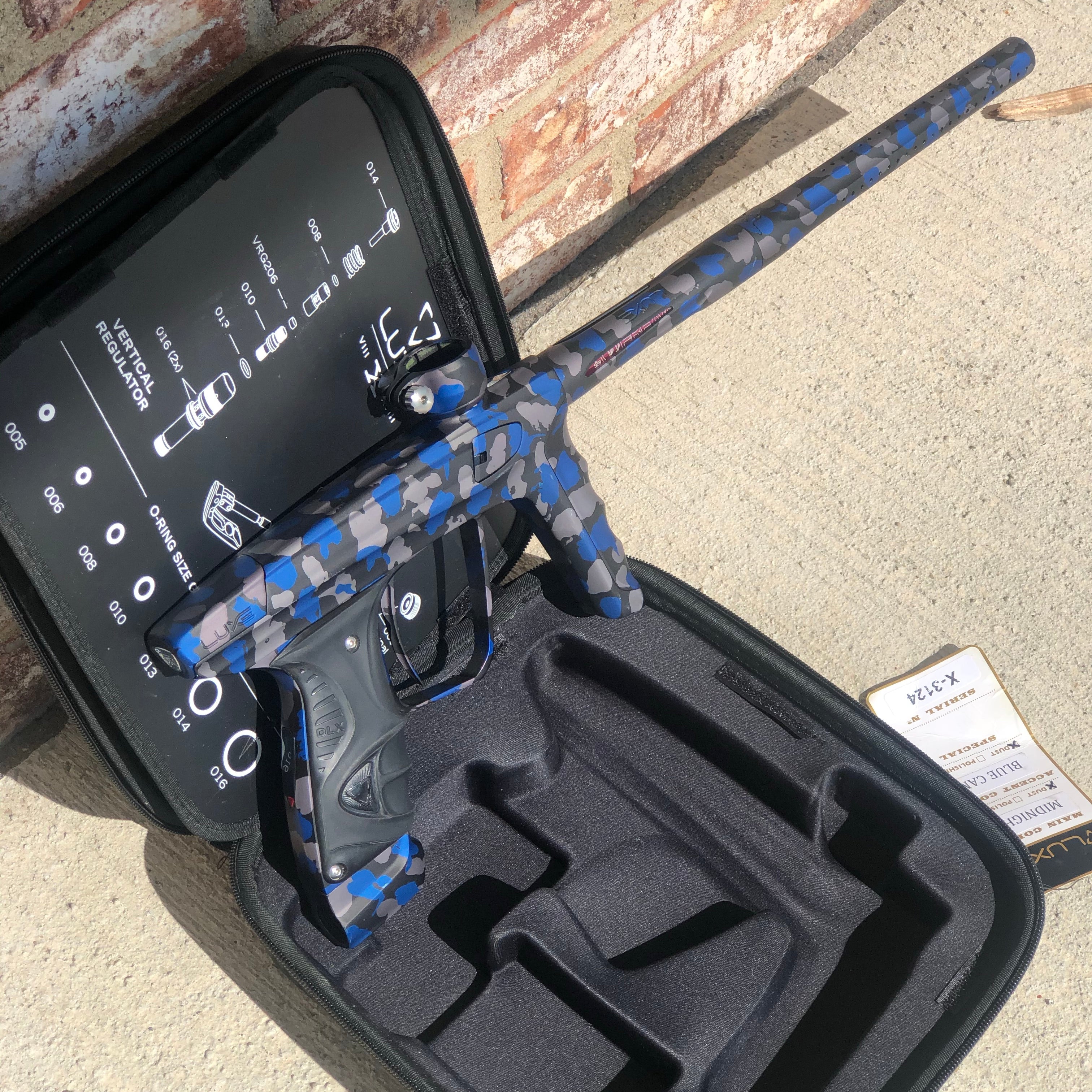 Used DLX Luxe X Paintball Gun - Midnight Camo