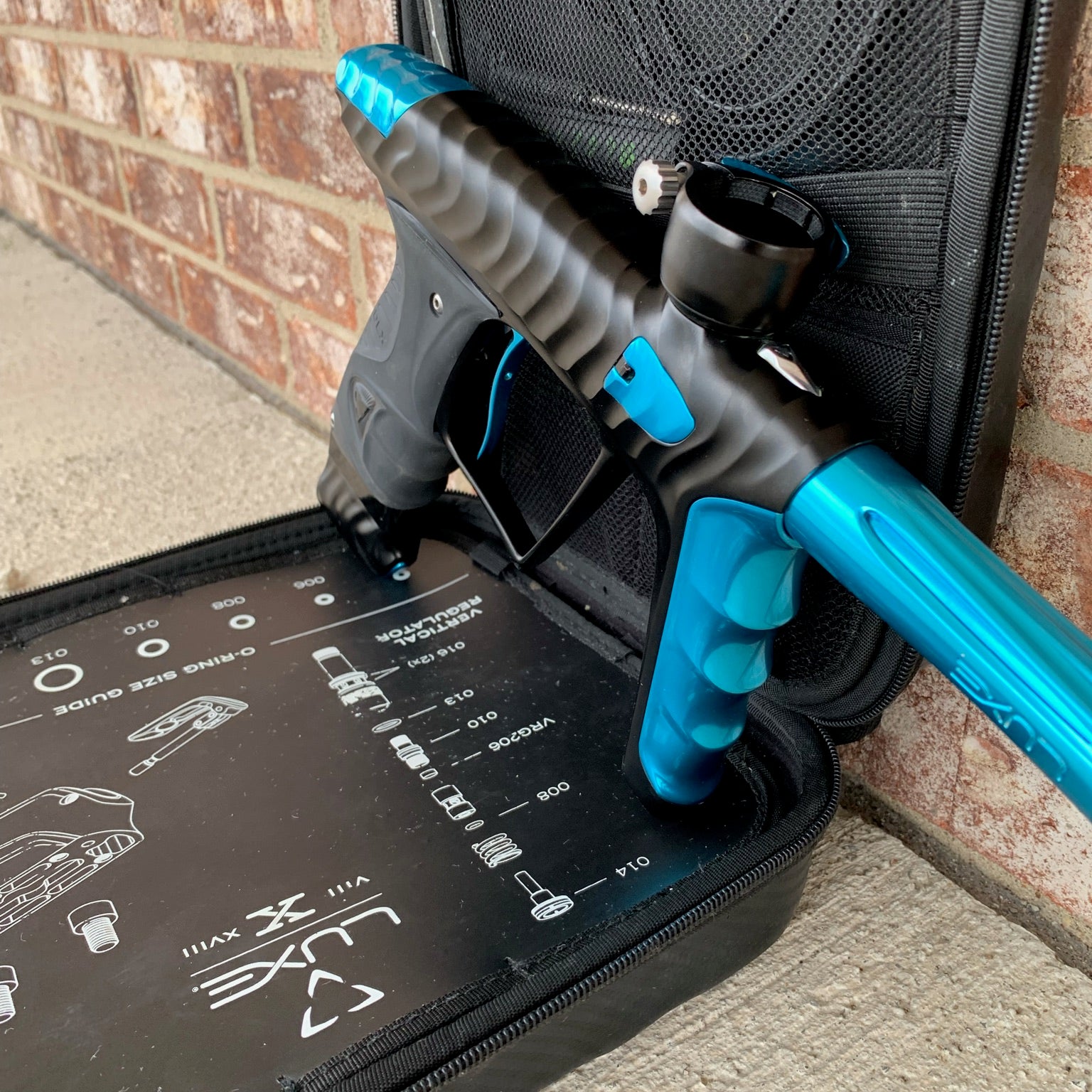 Used HK Army DLX Luxe X Ripper Paintball Gun - Dust Black/Polished Teal