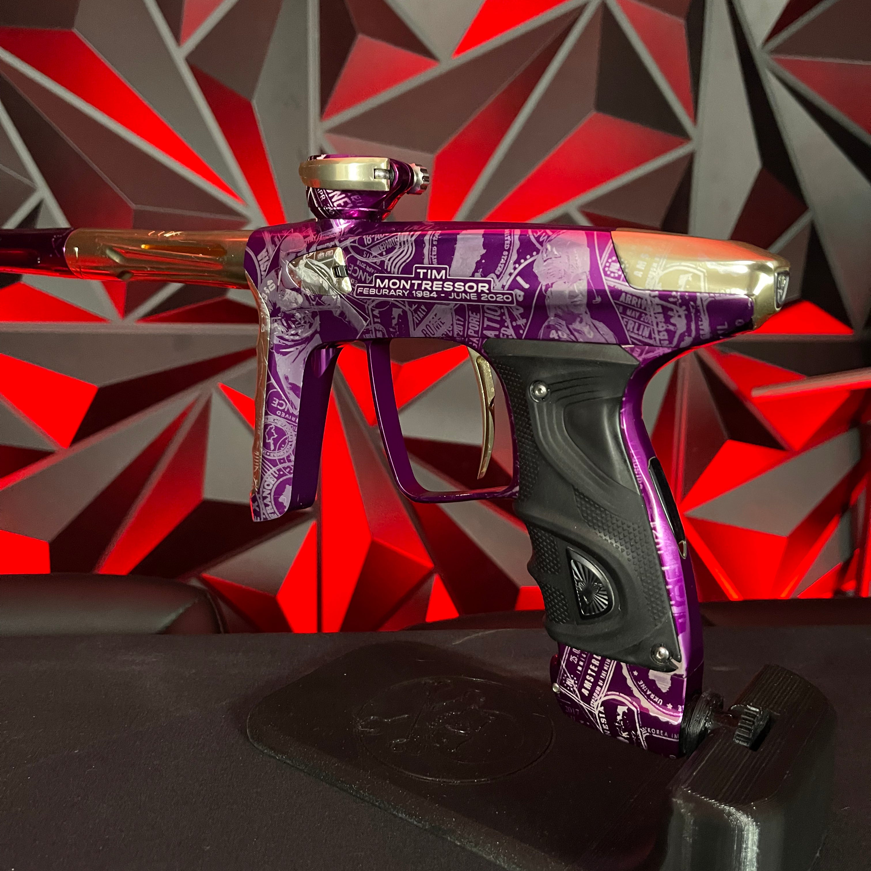Used DLX Luxe TM40 Paintball Gun - LE Commemorative Edition Purple/Gold **Misprint**