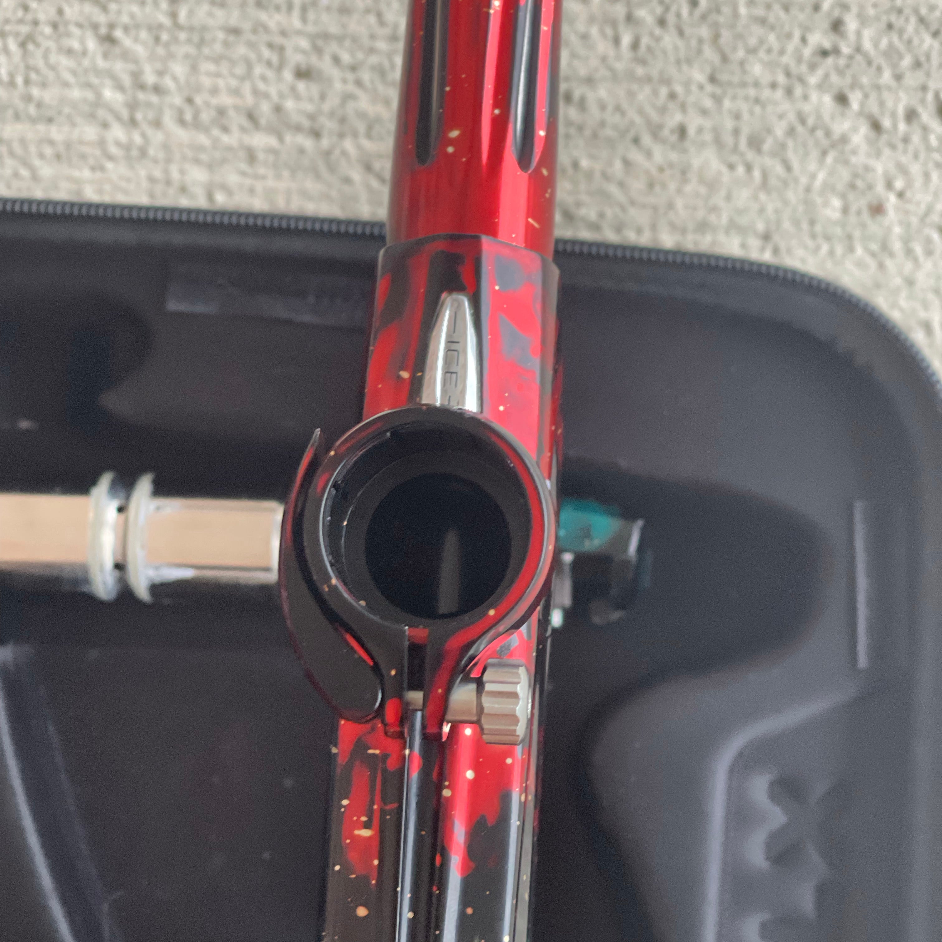Used DLX Luxe Ice Paintball Gun - Red/Green Galaxy (1 of 15)