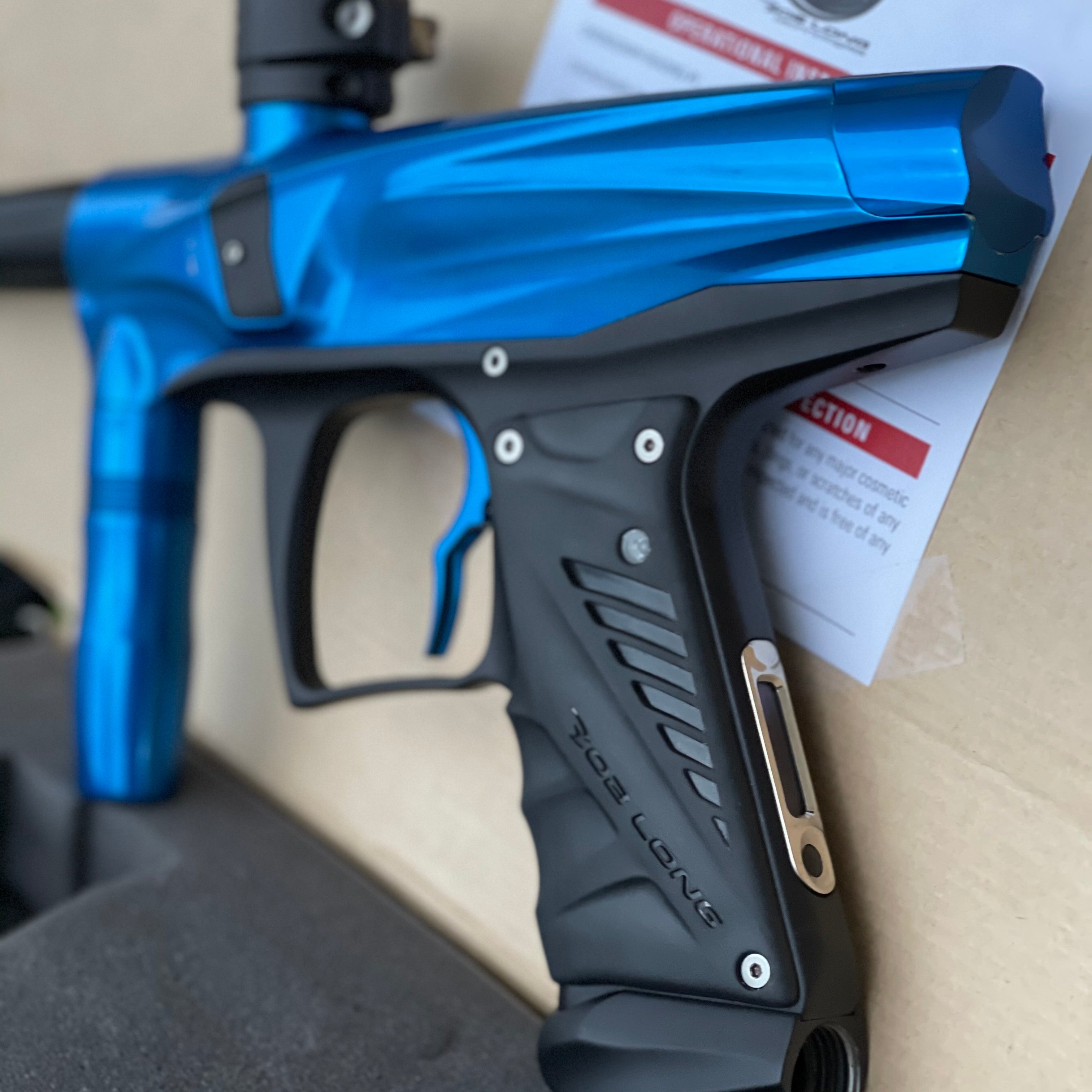 Used Bob Long Vcom Paintball Marker - Gloss Blue / Matte Black