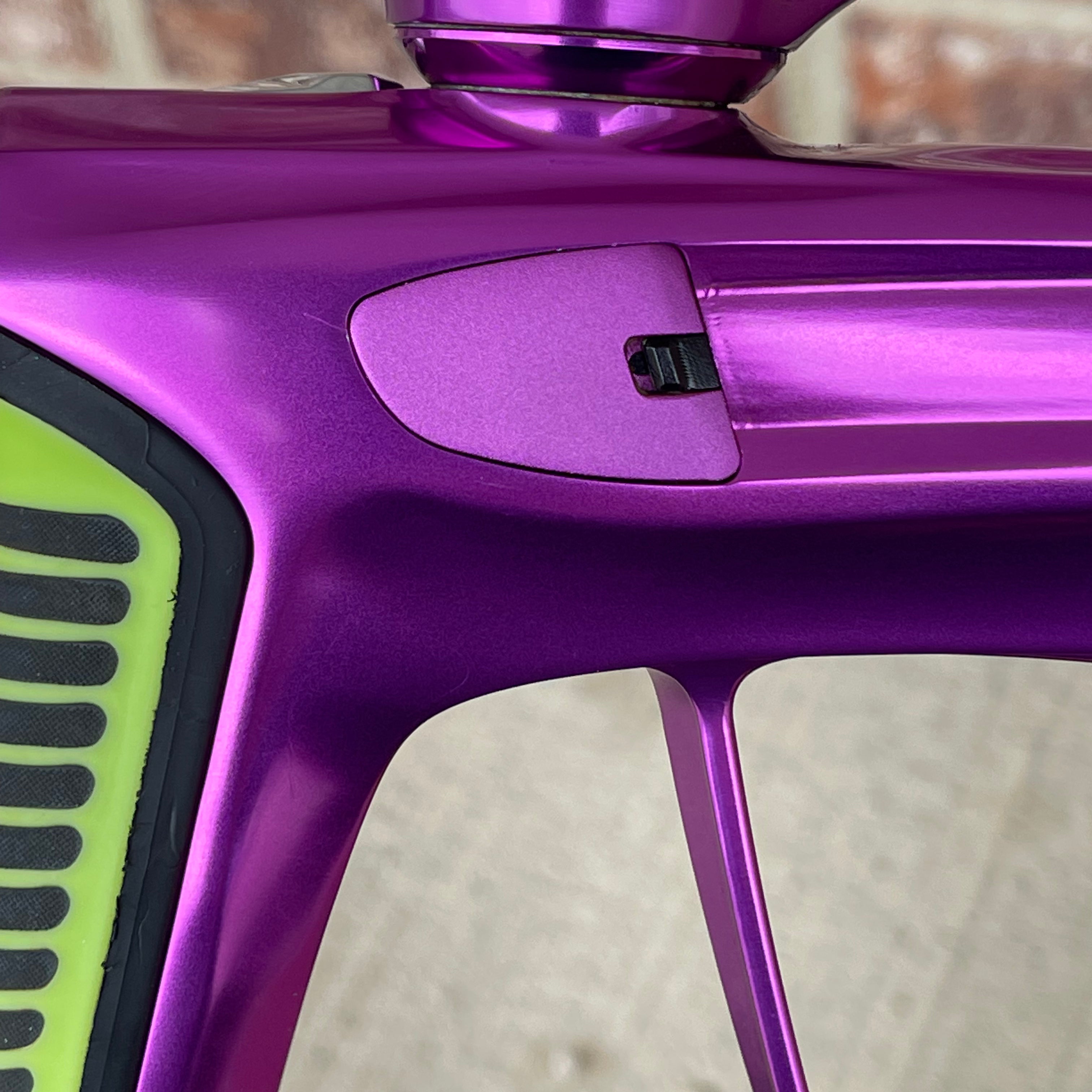 Used DLX Luxe X Paintball Gun - Gloss Purple / Dust Purple w/ Orange Deuce Trigger