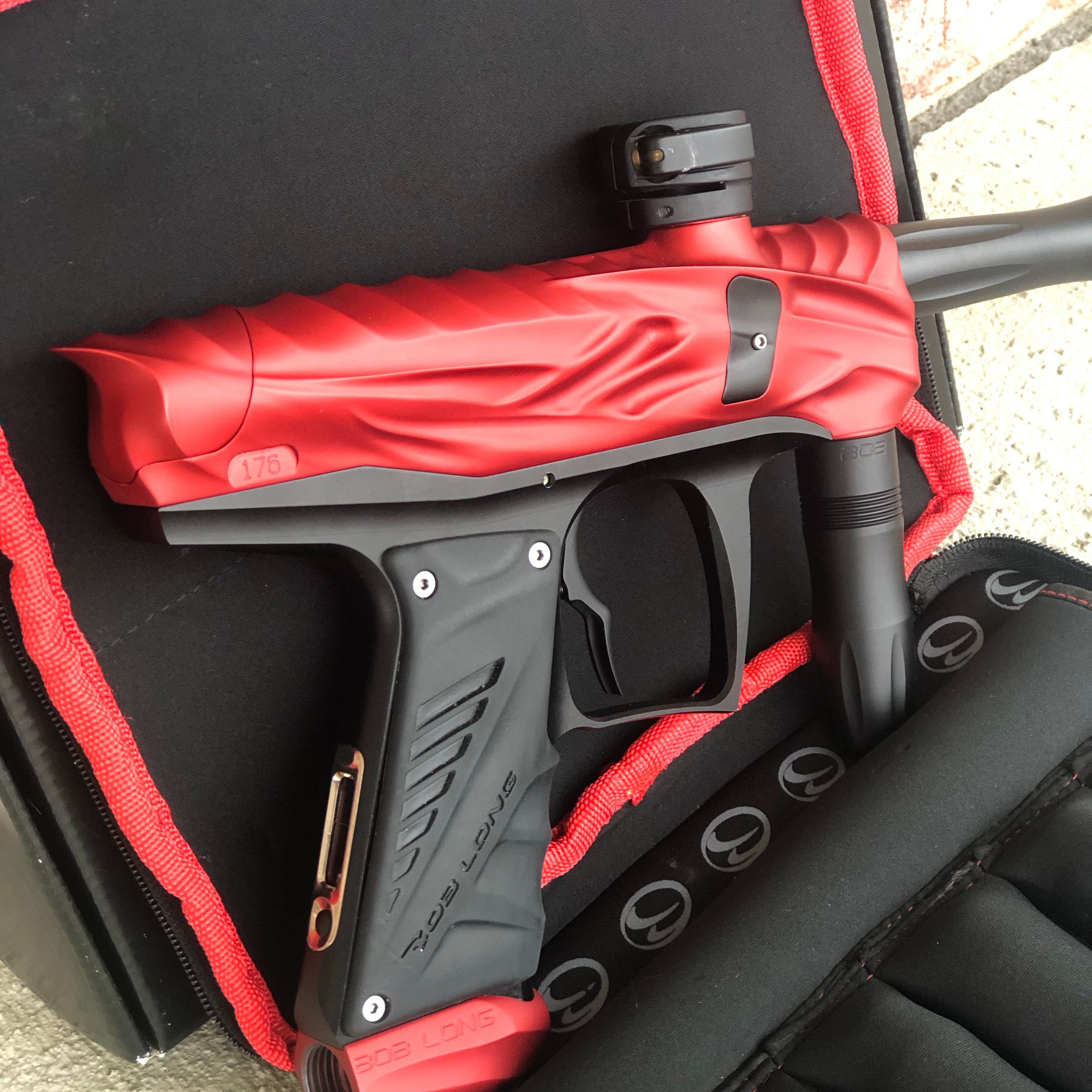 Used Bob Long Reptile Paintball Marker - Dust Red