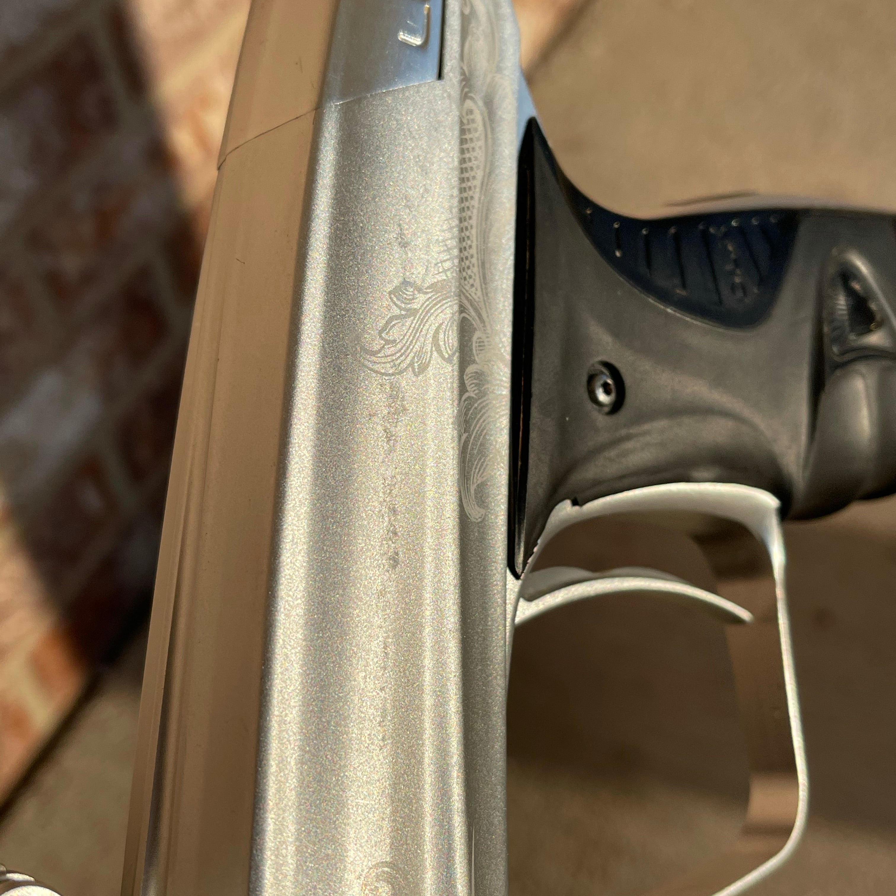 Used DLX Luxe Ice Paintball Gun - Silver w/ Laser Engraving