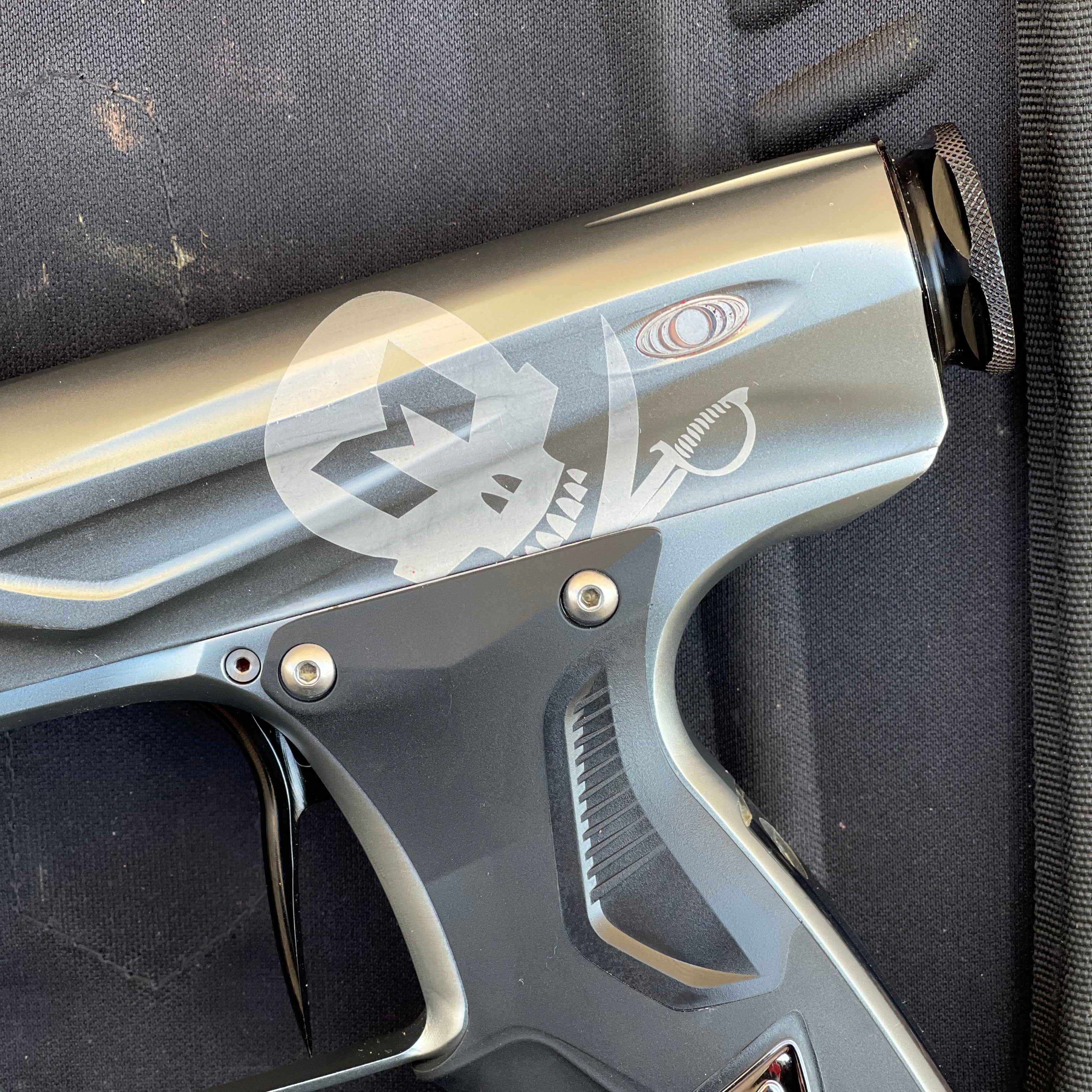 Used Shocker Amp Paintball Gun - LE Pewter Mutiny (Laser Engraved)