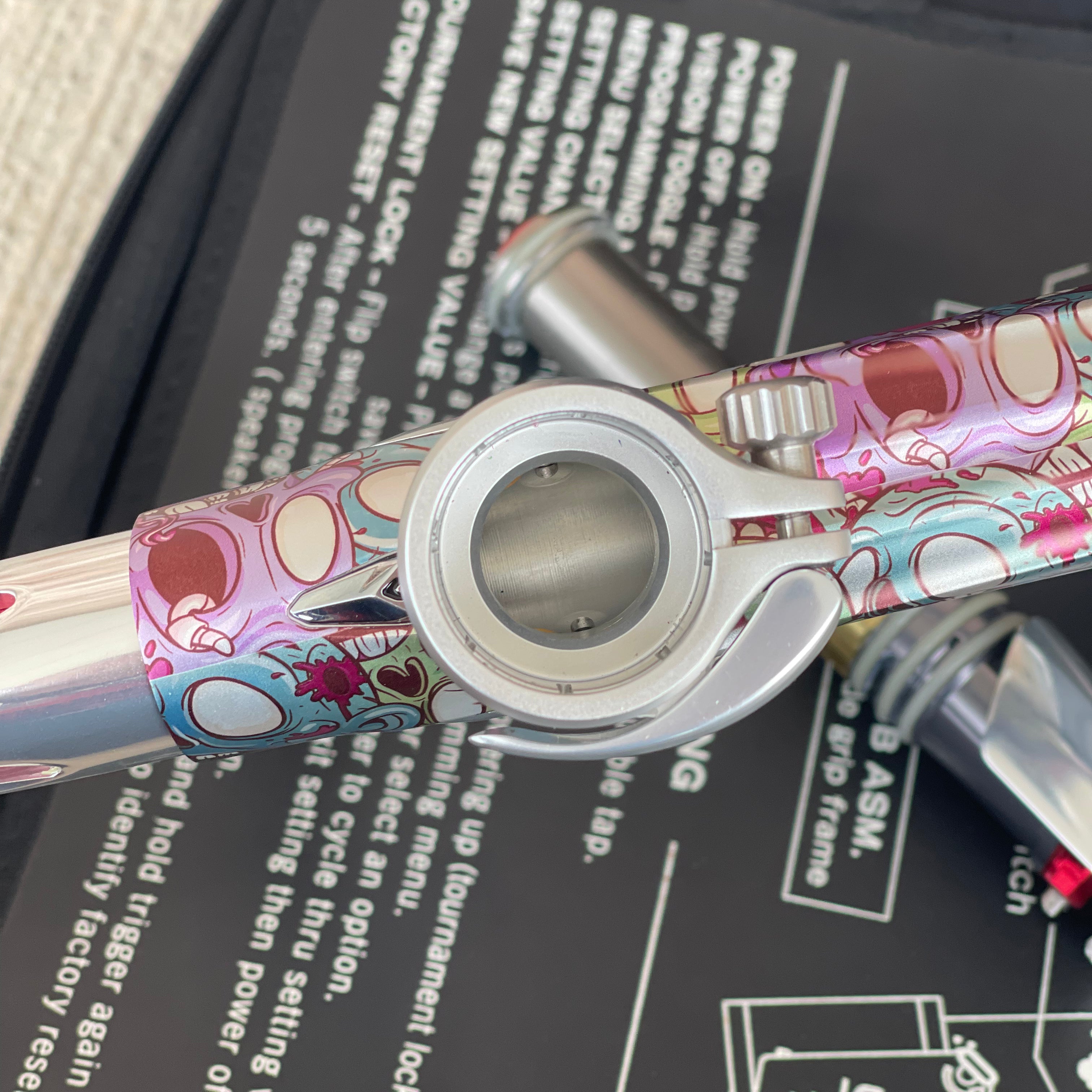 Used DLX Luxe TM40 Paintball Gun - LE Zombie Edition w/Silver Deuce Trigger & Wireless Charger
