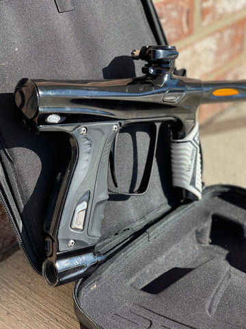 Used Shocker RSX Paintball Gun - Gloss Black w/HK Army Rubber Front Grip