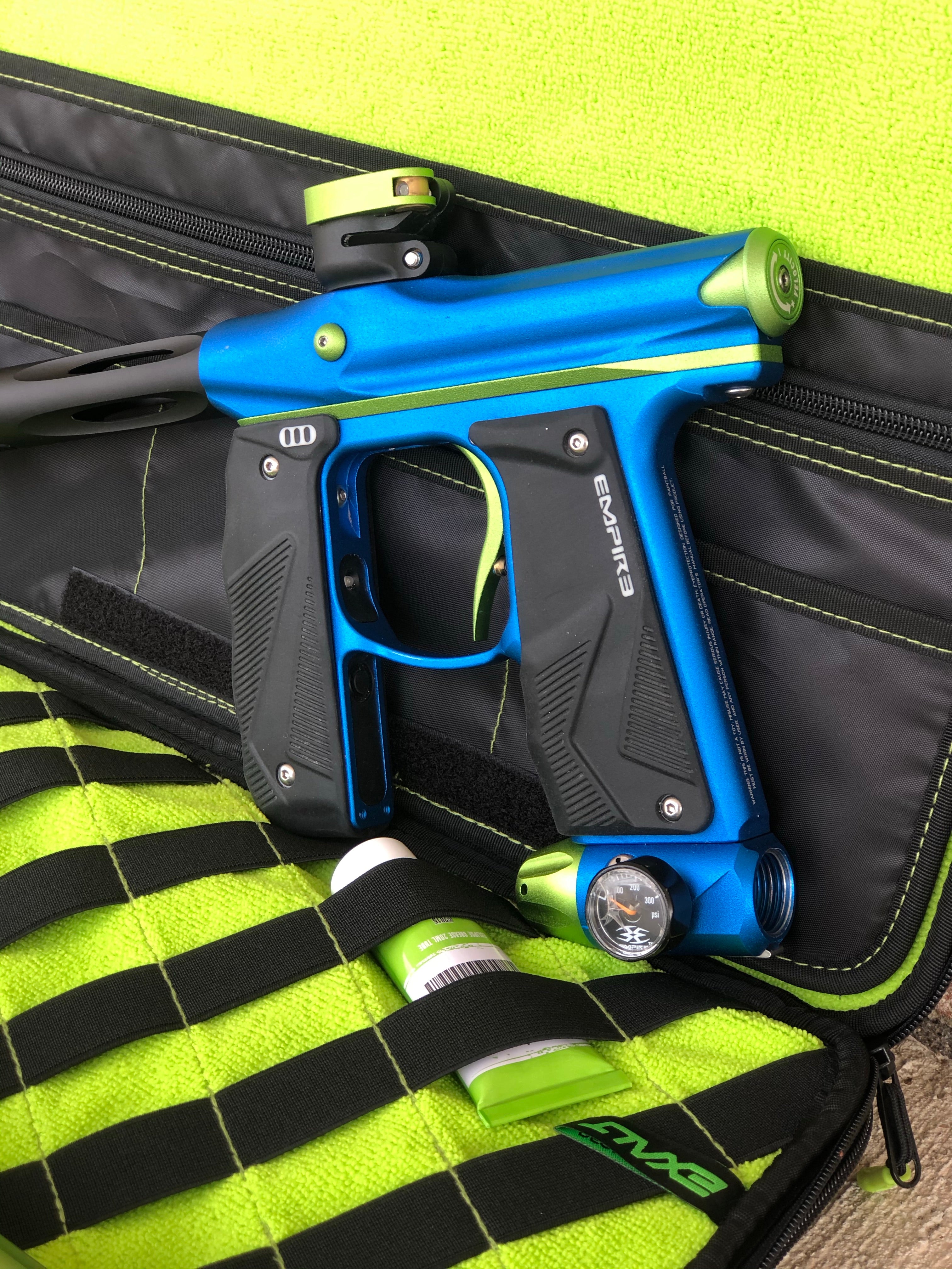Used Empire Mini GS Paintball Gun- Blue/Lime