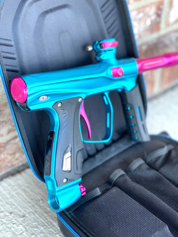 Used Shocker XLS Paintball Gun - Dust Teal / Gloss Pink (Cotton Candy)