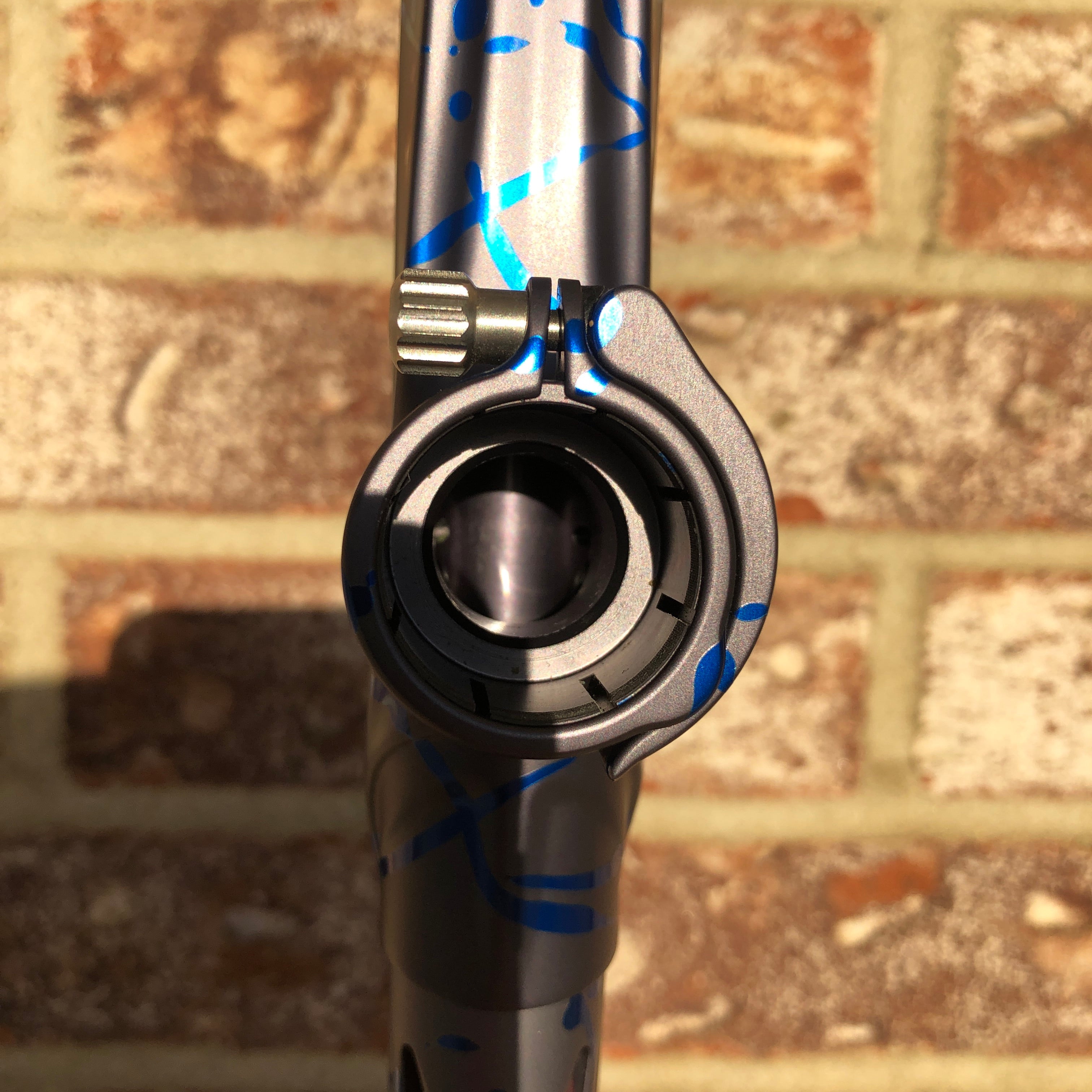 Used DLX Luxe 2.0 Oled Paintball Gun - Grey / Blue Splash LIMITED
