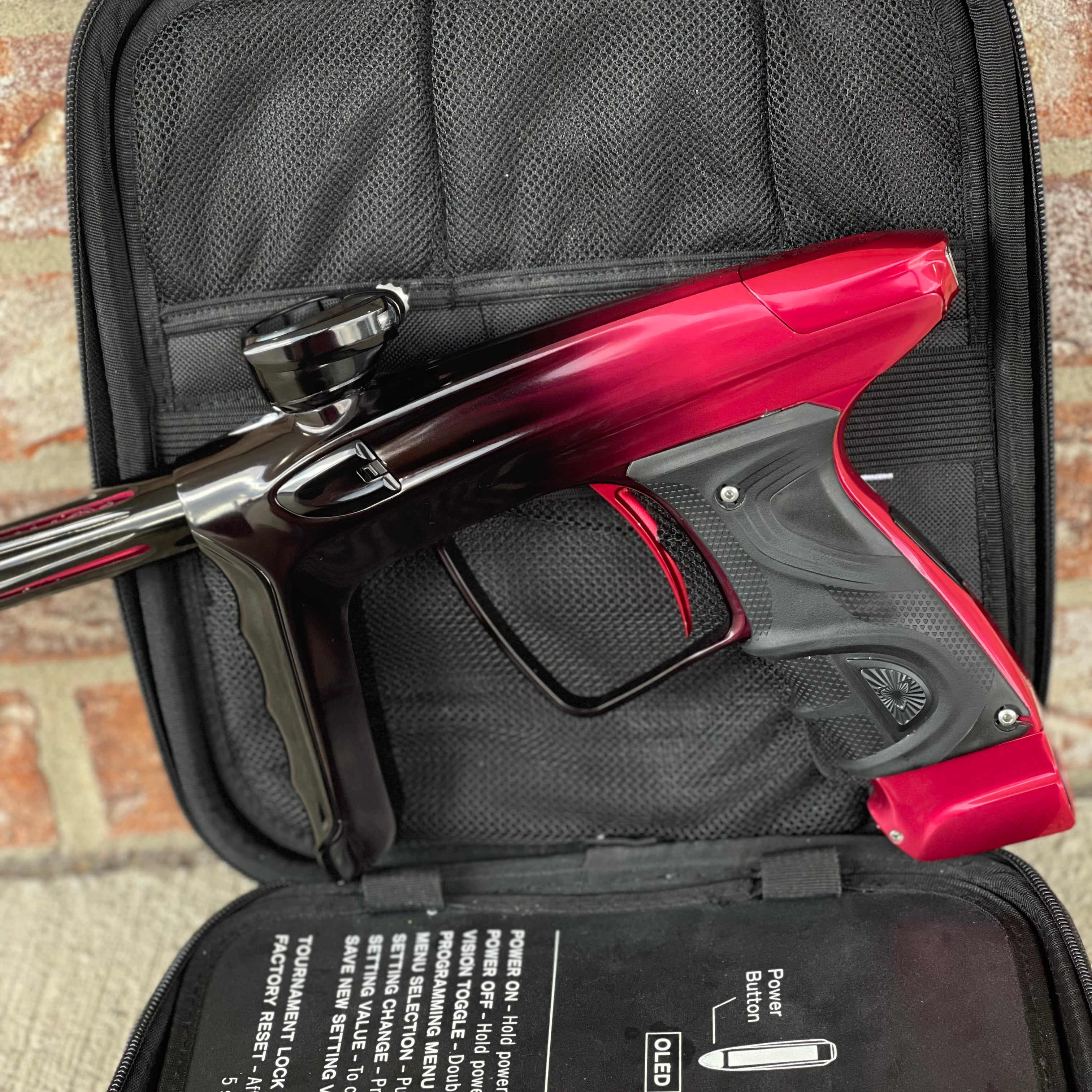 Used DLX Luxe TM40 Paintball Gun - LE Polished Red/Black Fade