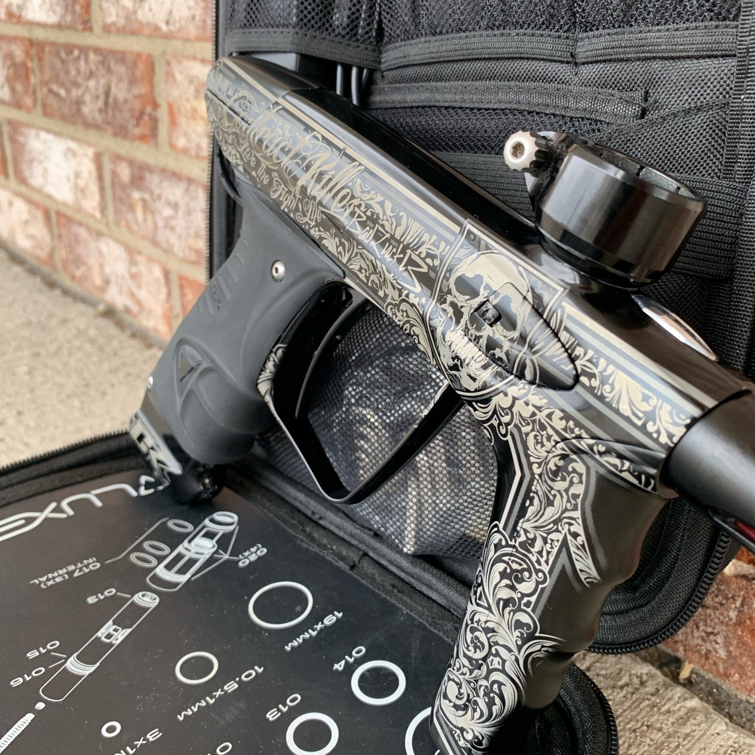 Used DLX Luxe Ice Paintball Gun - Contract Killers Gloss Black