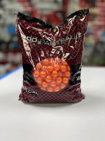 DXS Gold 0.68 Caliber Paintballs - 2000 Paintballs - Magma Shell - Orange Fill
