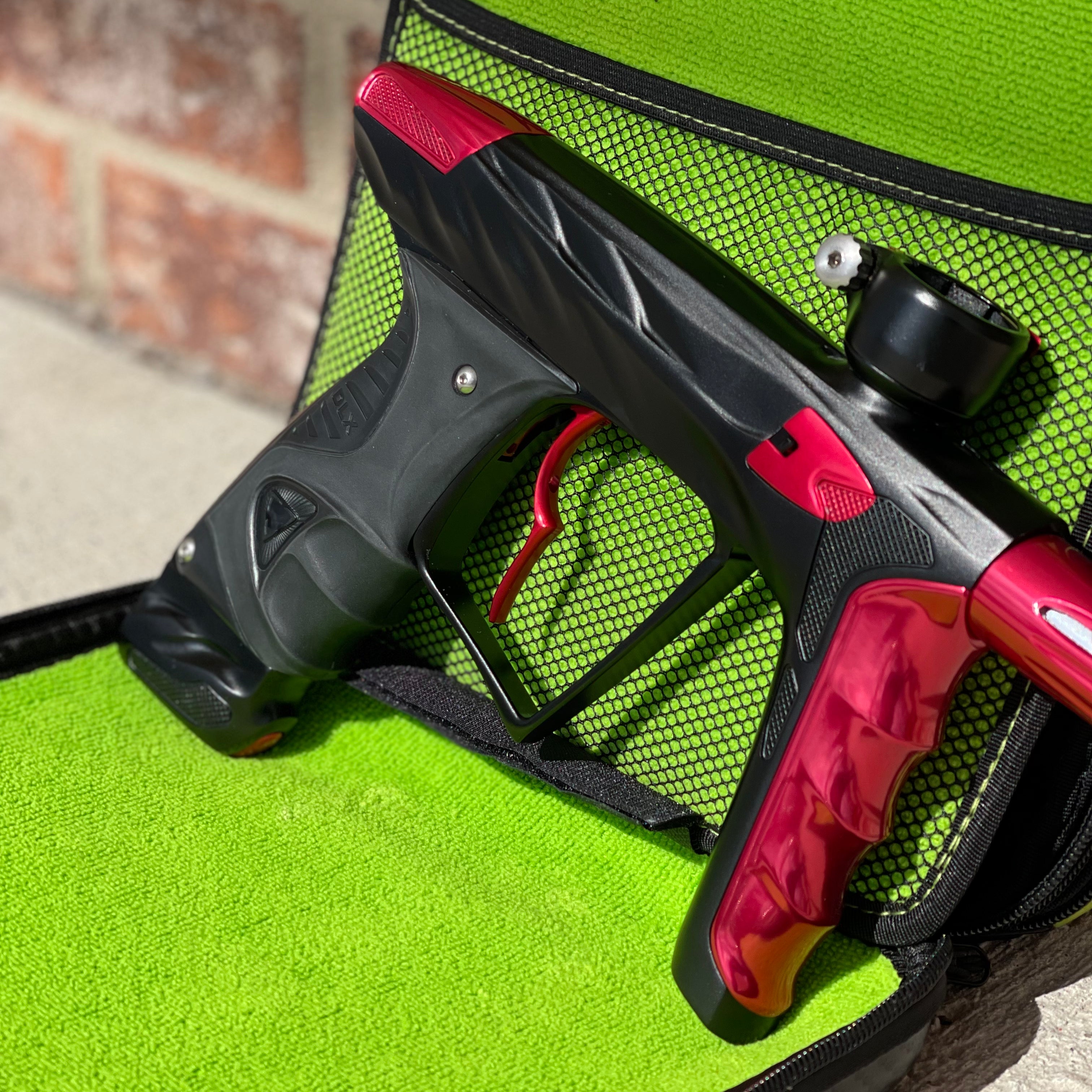Used DLX HK Army A51 Luxe X Paintball Gun - Dust Black / Polished Red