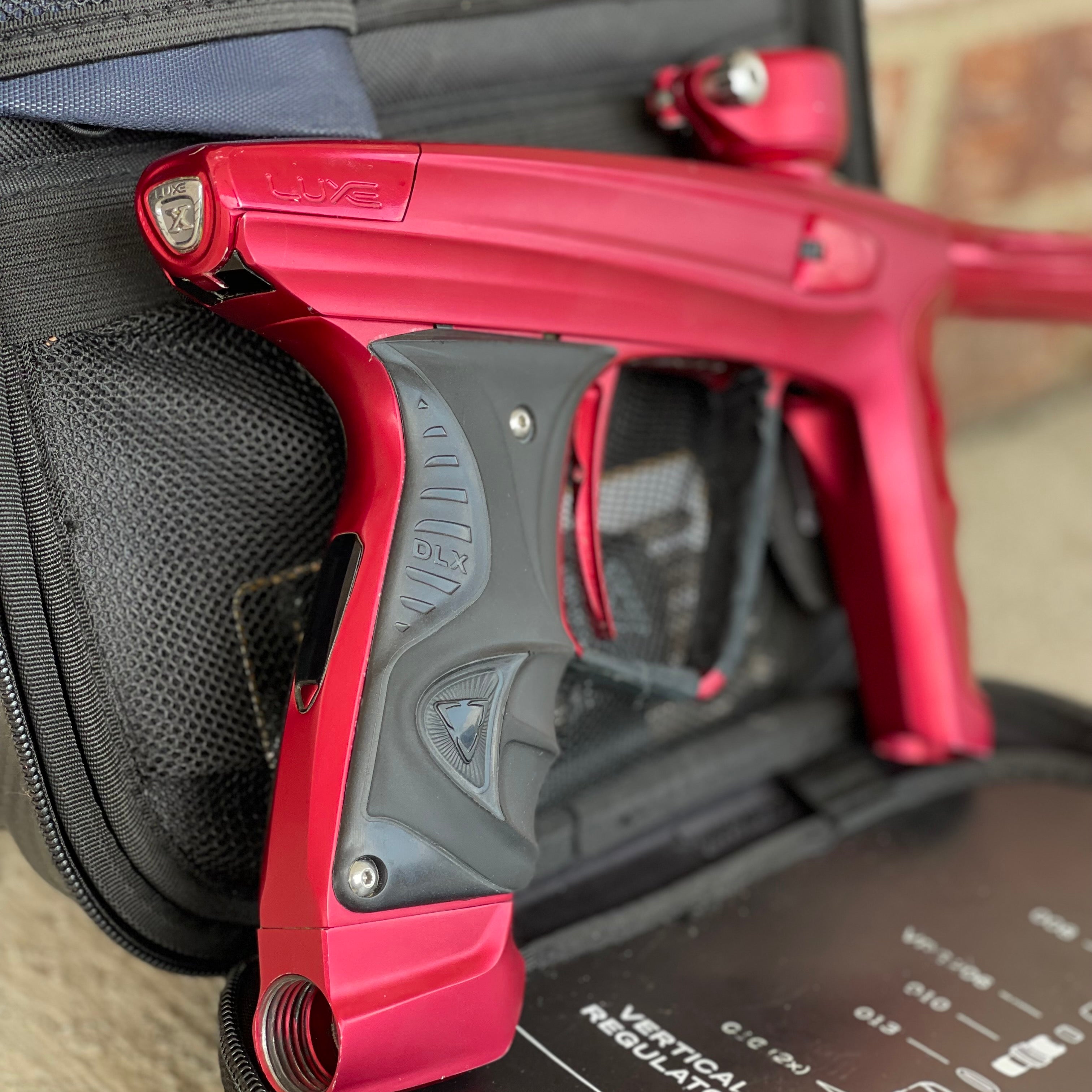 Used DLX Luxe X Paintball Gun - Dust Red / Gloss Red