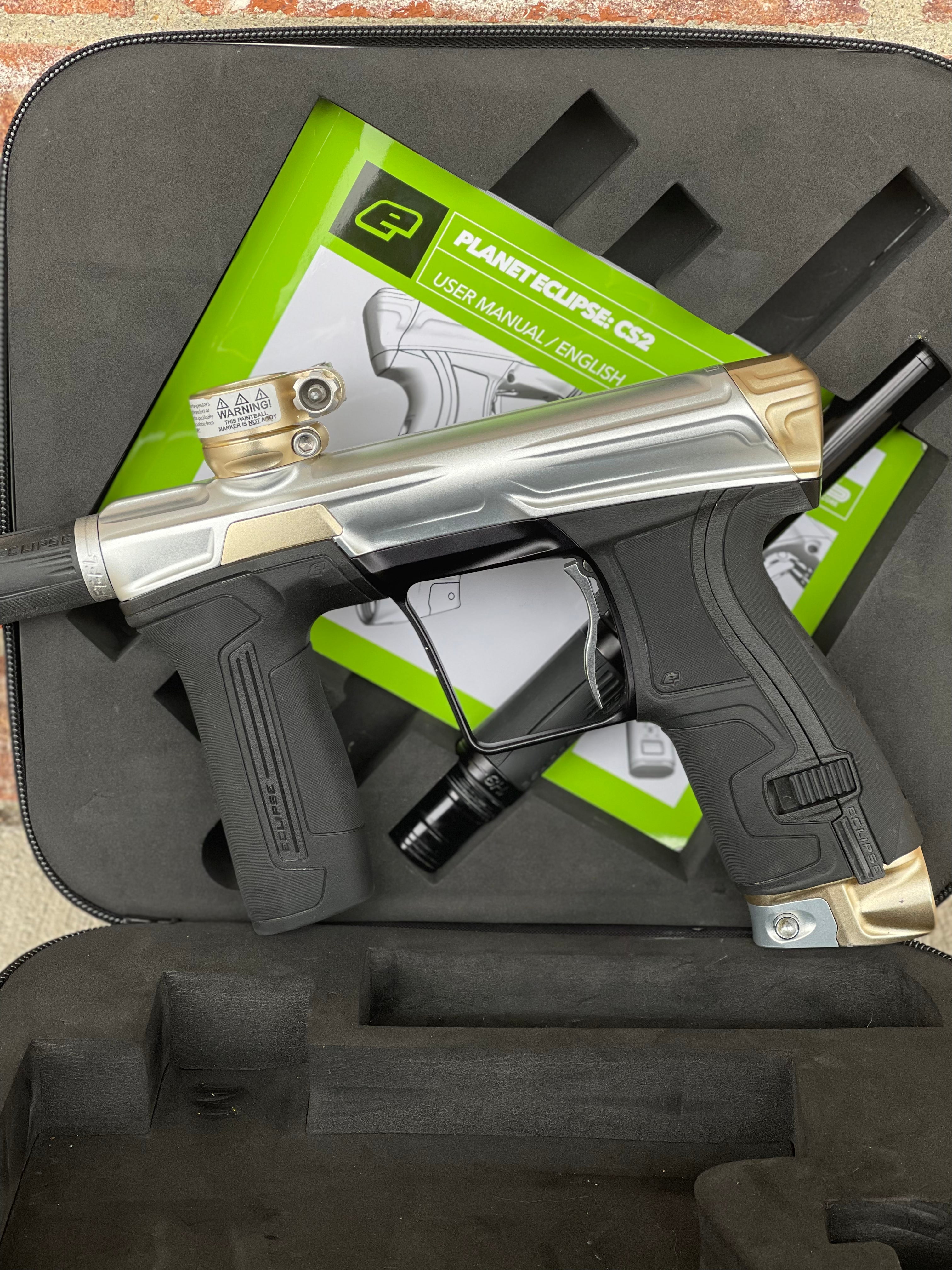 Used Planet Eclipse CS2 Paintball Gun - Inca 2 w/ Black Frame and Silver Scythe Trigger