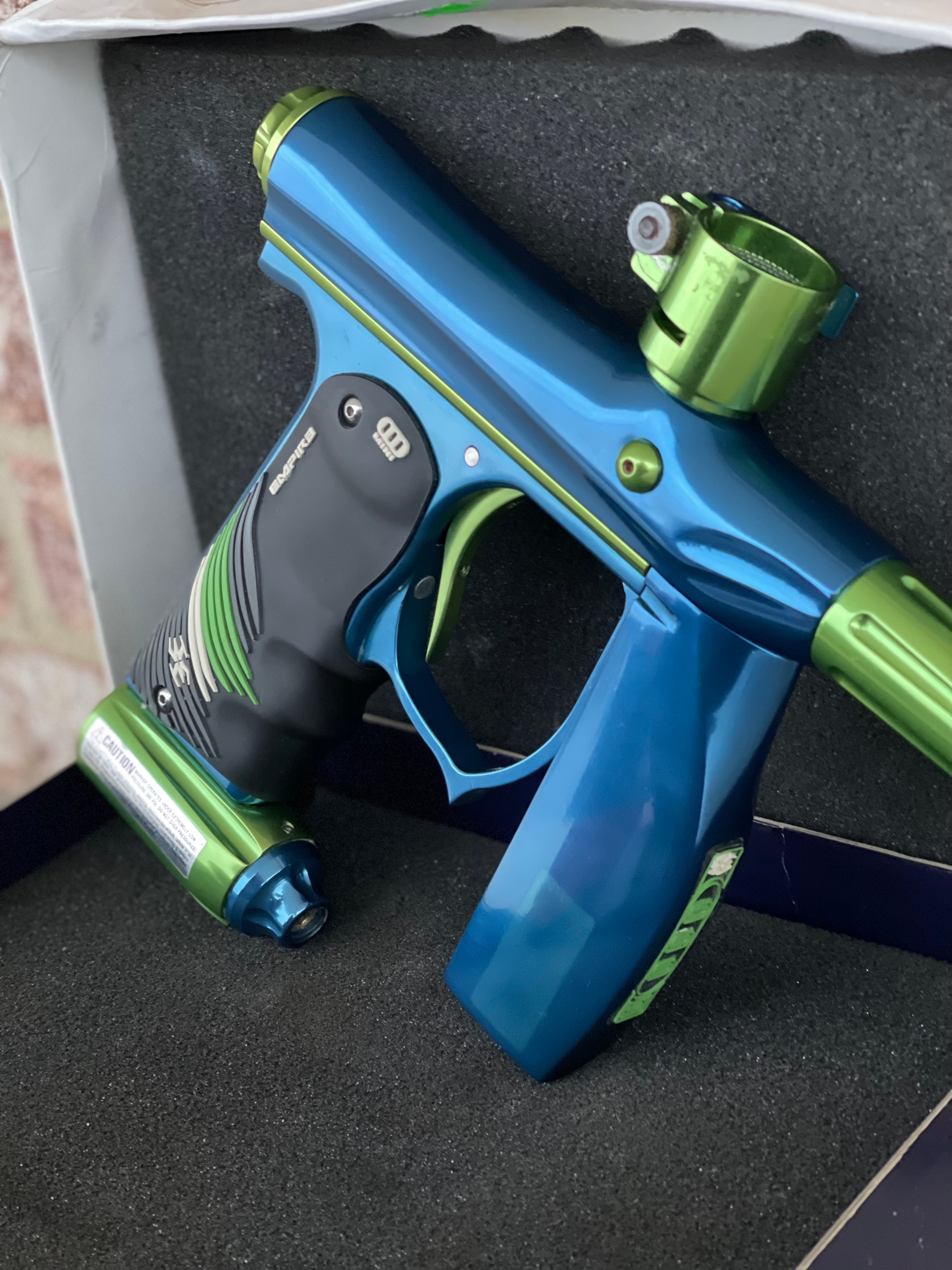 Used Invert Mini Paintball Gun- Blue/Green