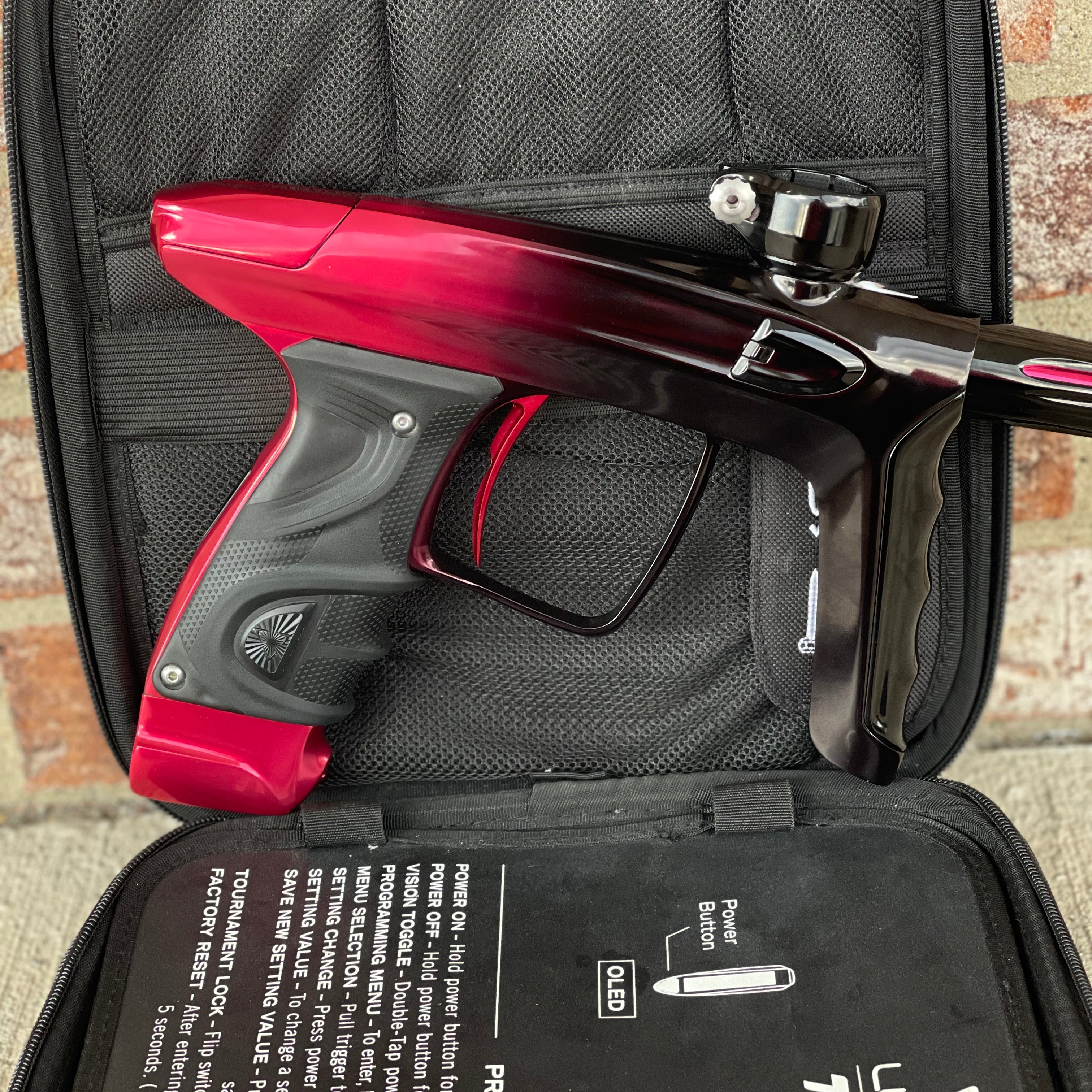 Used DLX Luxe TM40 Paintball Gun - LE Polished Red/Black Fade