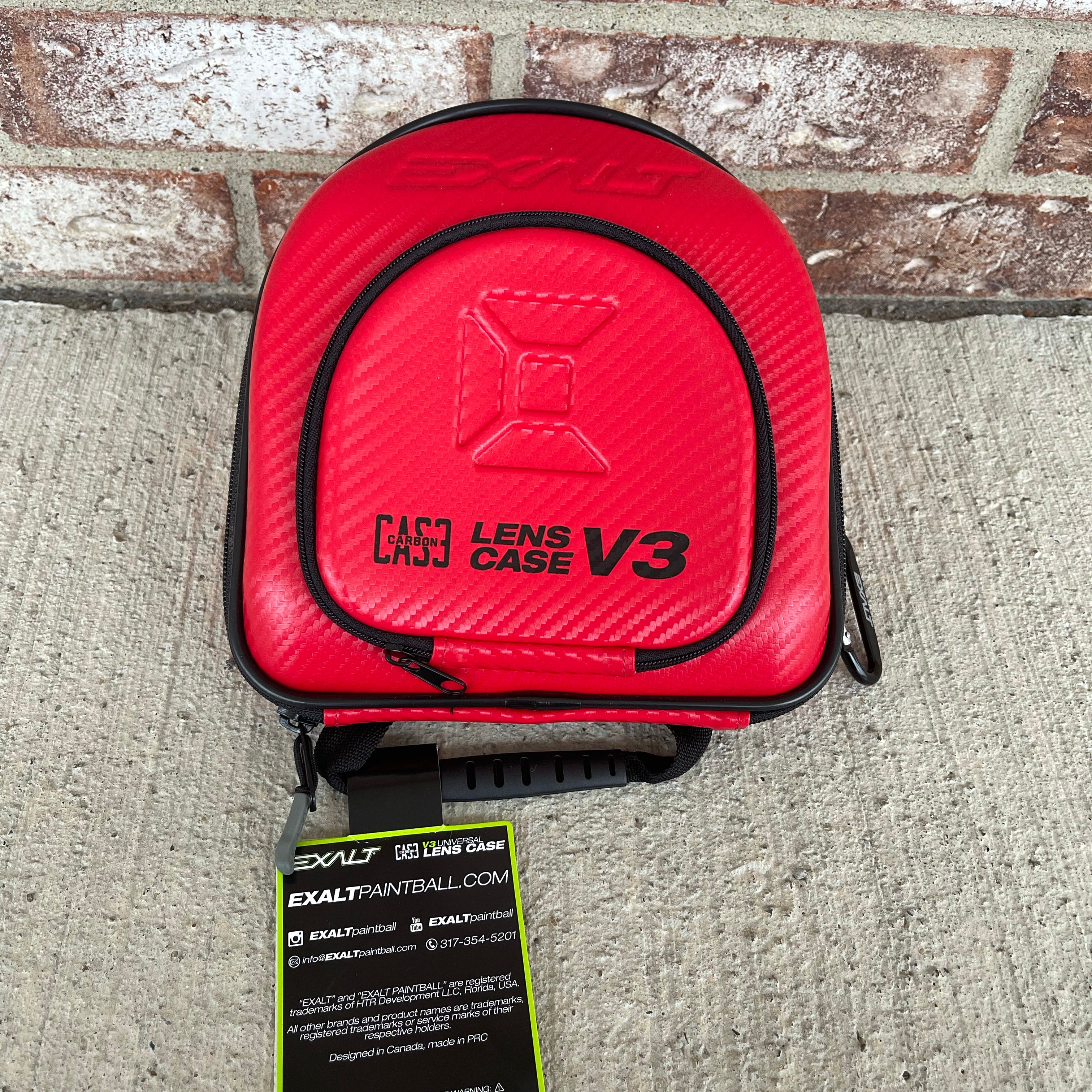 Used Exalt Paintball Lens Case - Red / Back