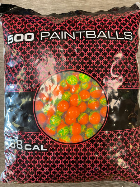 Zap Attak 2000ct 68cal Paintballs with Green Shell, Yellow Fill 