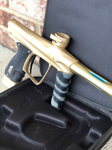 Used Shocker RSX Paintball Gun - Dust Sandstone w/ Gold Accents
