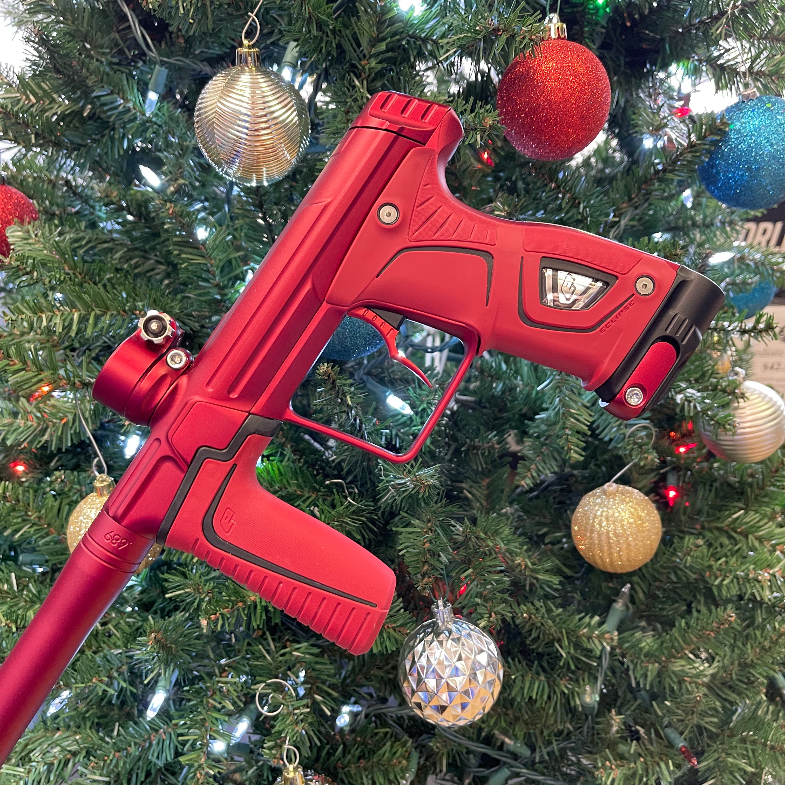 Used Planet Eclipse 170R Paintball Gun - Dust Red w/Red Grip Kit, Deuce Trigger, and ST3 Bolt