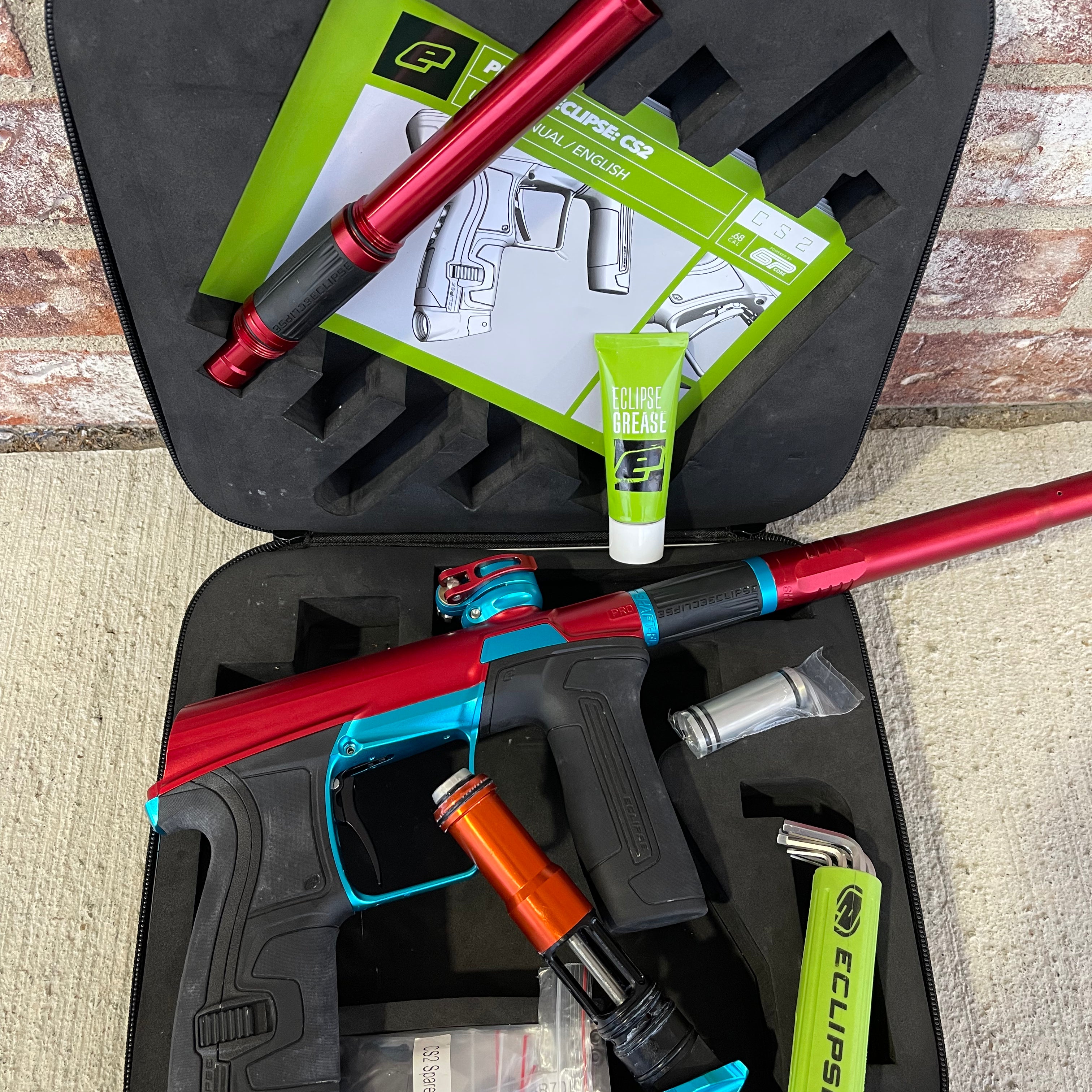Used Planet Eclipse CS2 Pro Paintball Gun - Red/Teal