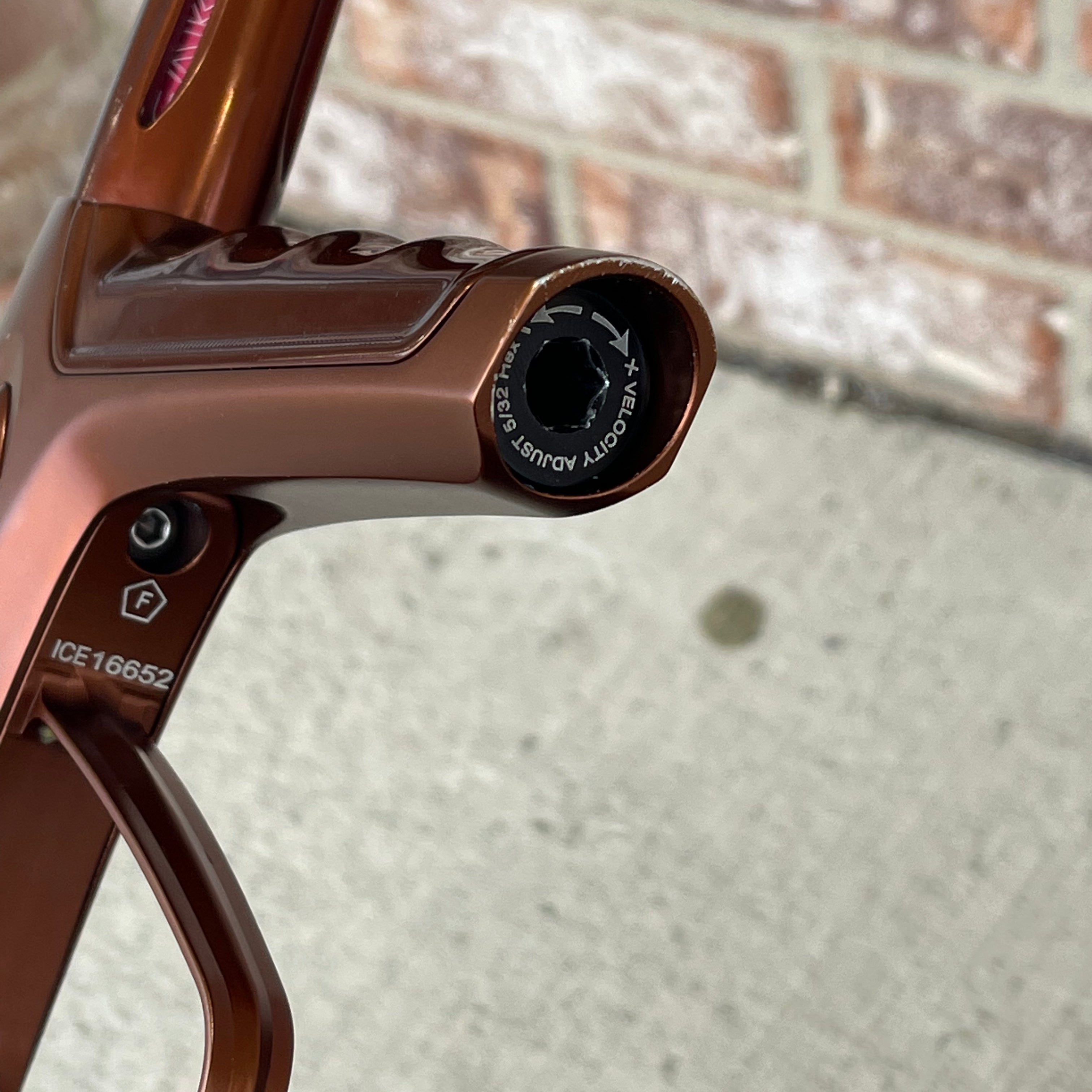 Used DLX Luxe Ice Paintball Gun - Dust Brown/Polished Brown