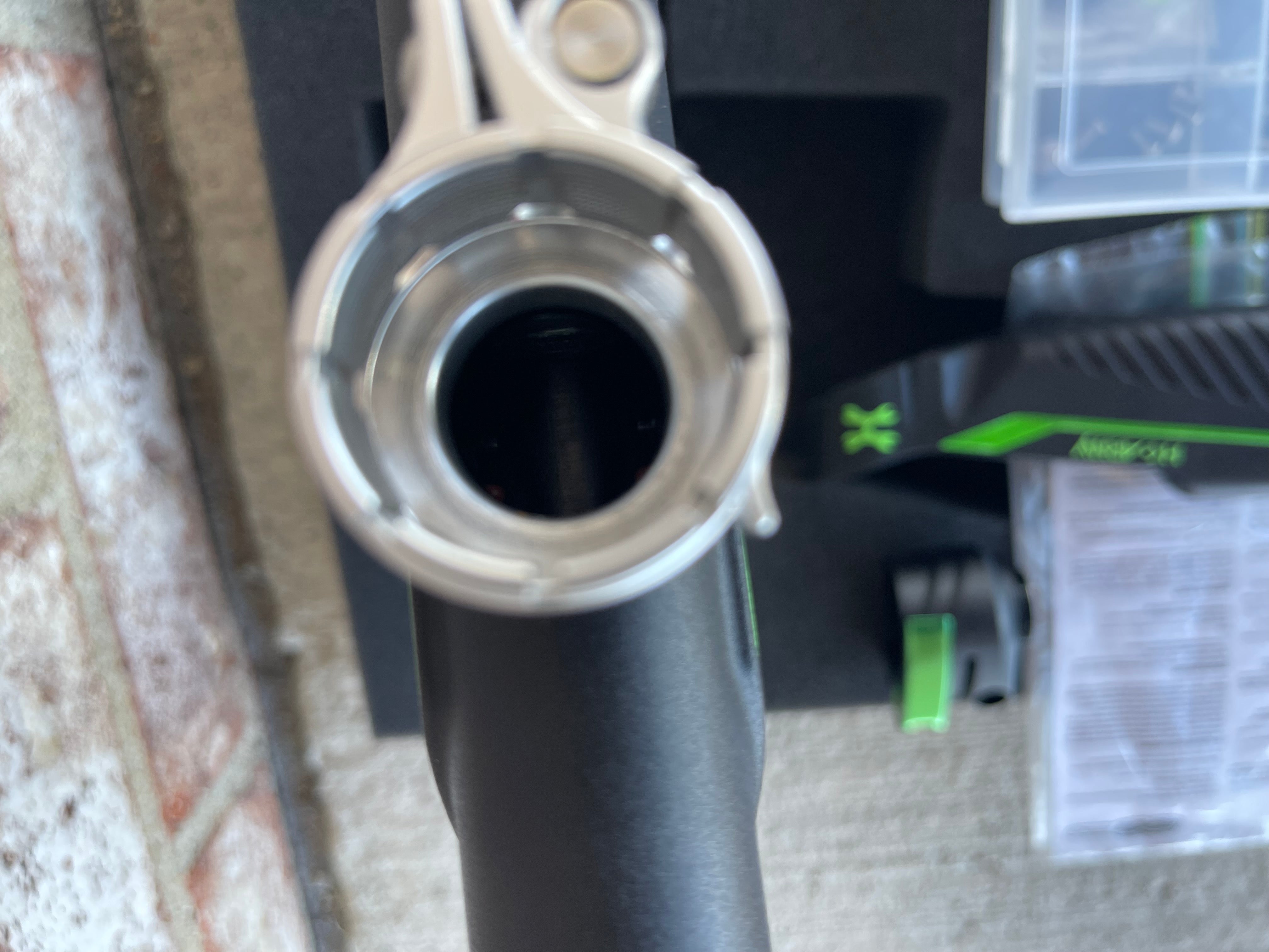 Used Empire Axe Pro Paintball Gun - Dust Black / Polished Green