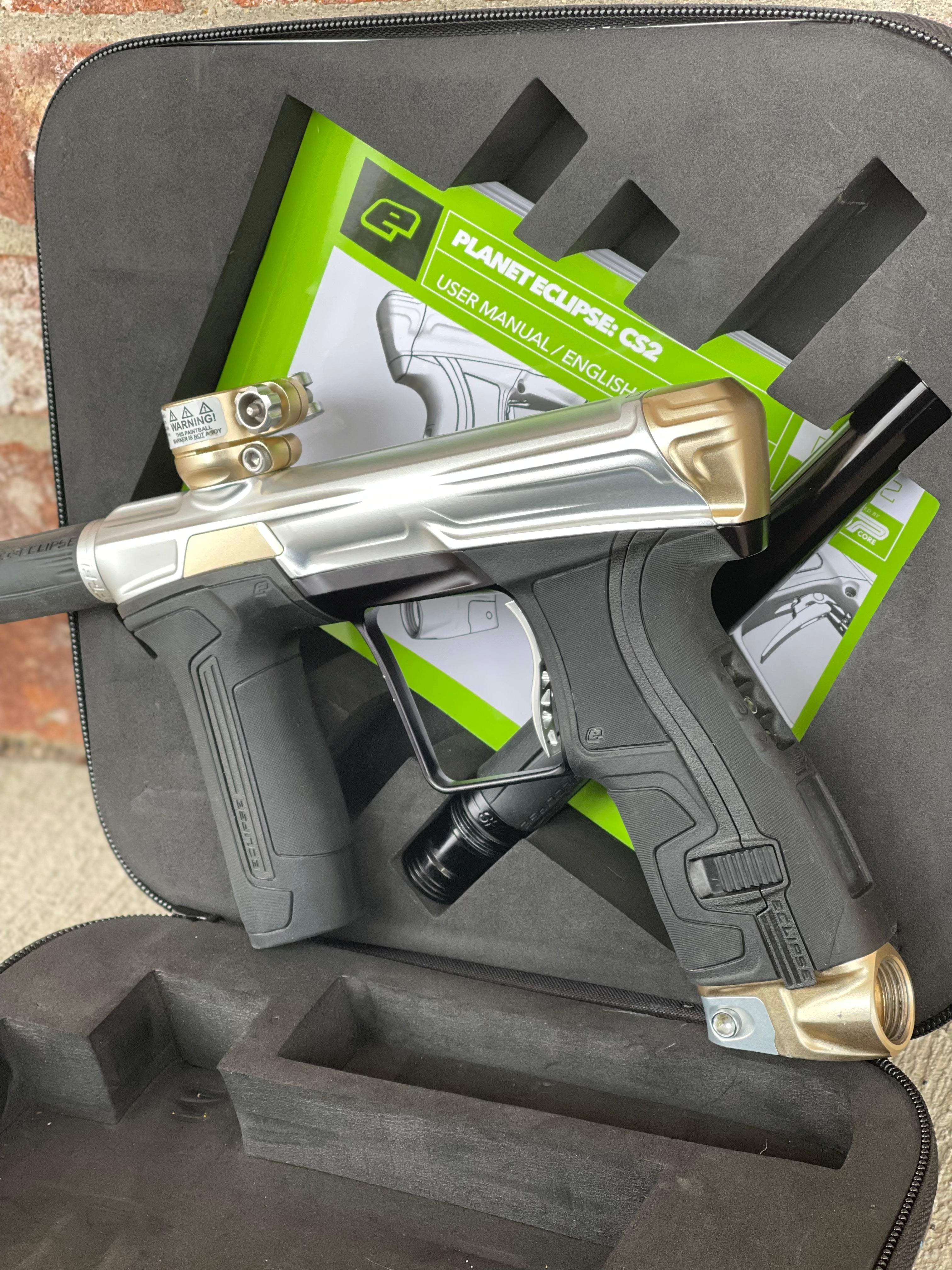 Used Planet Eclipse CS2 Paintball Gun - Inca 2 w/ Black Frame and Silver Scythe Trigger