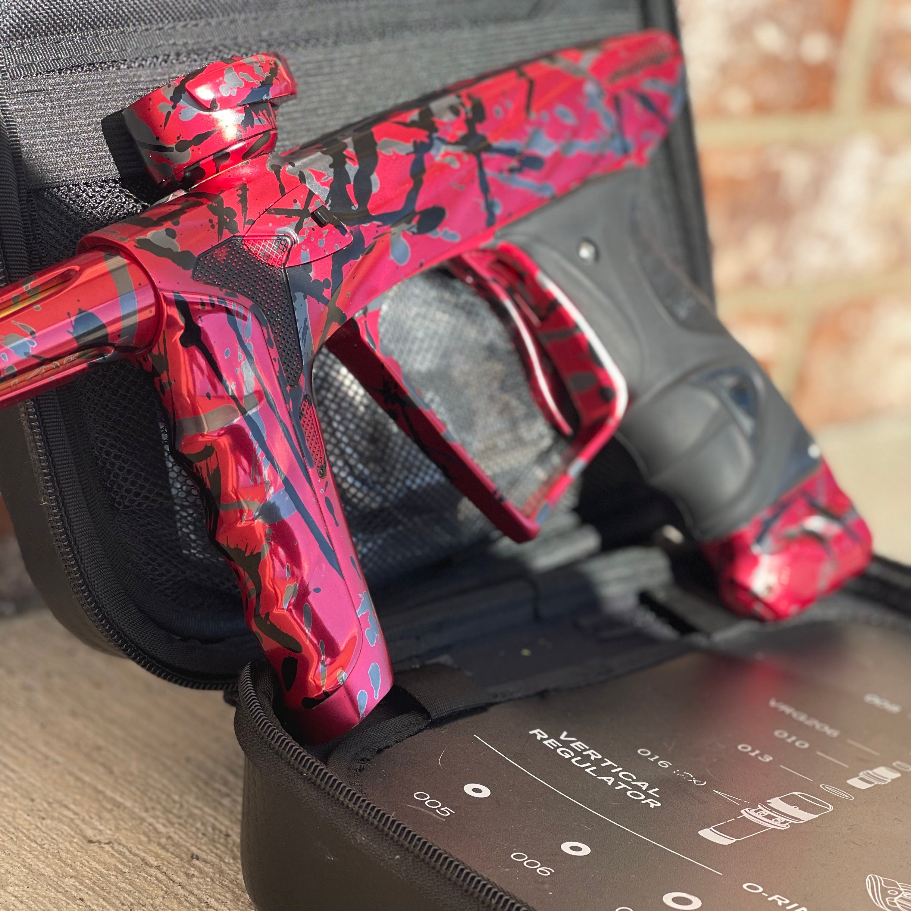 Used DLX HK Army A51 Luxe X Paintball Gun - Red Splash