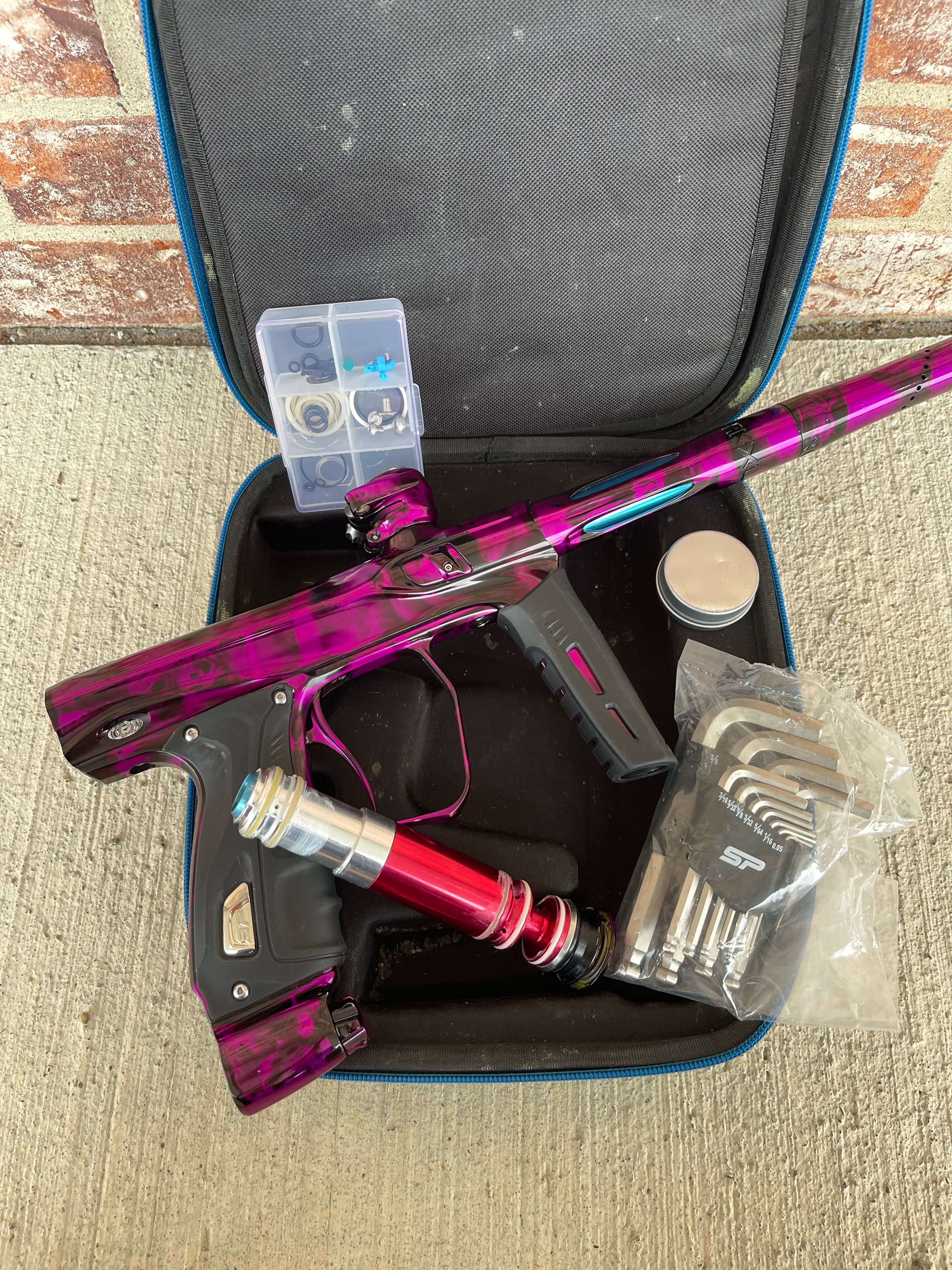 Used Shocker XLS Paintball Gun - Purple Acid Wash