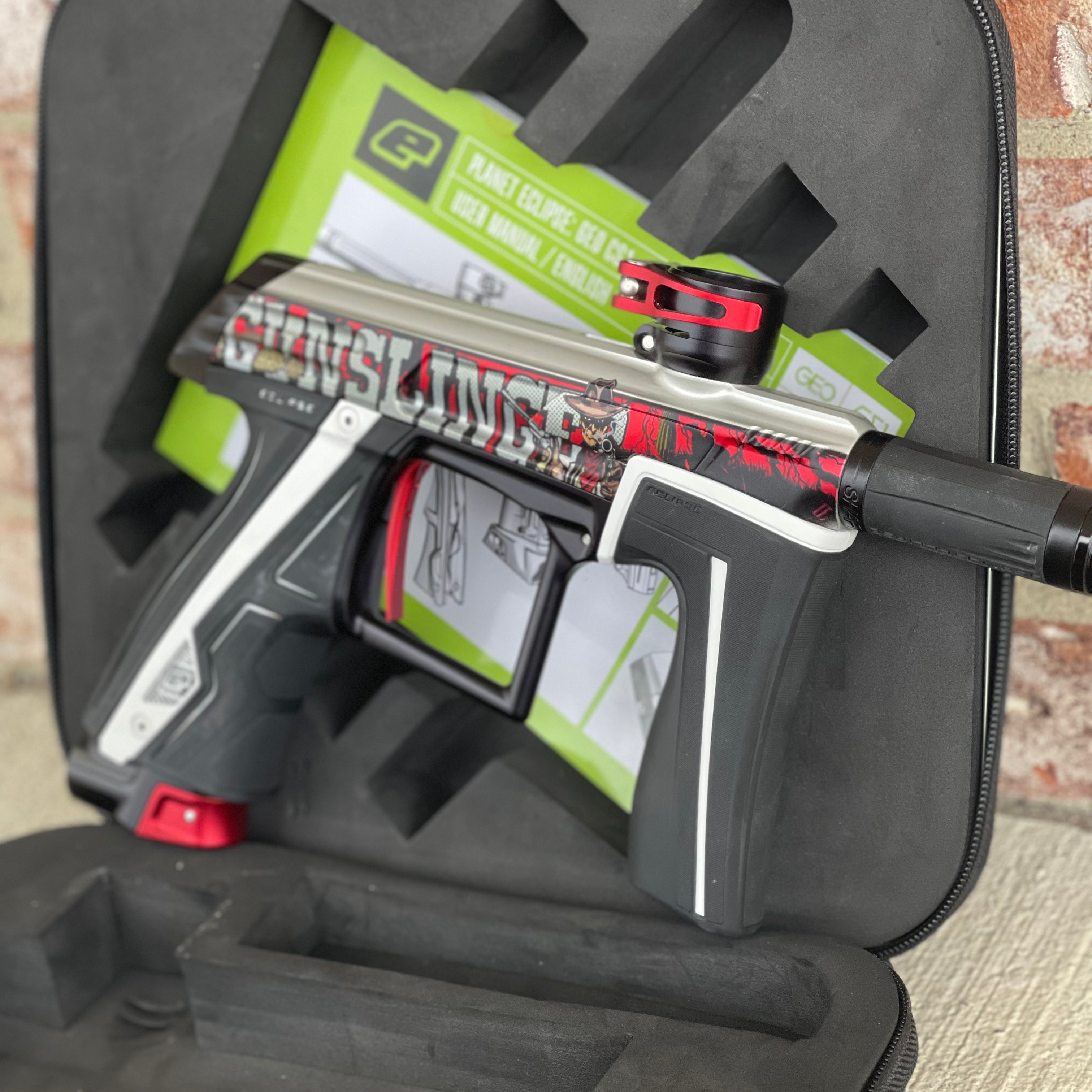 Used Planet Eclipse Cs1.5 Paintball Gun - LE Gunslinger #5 w/ 3 Core FL Tips and Matching Carbon Fiber FL Barrel