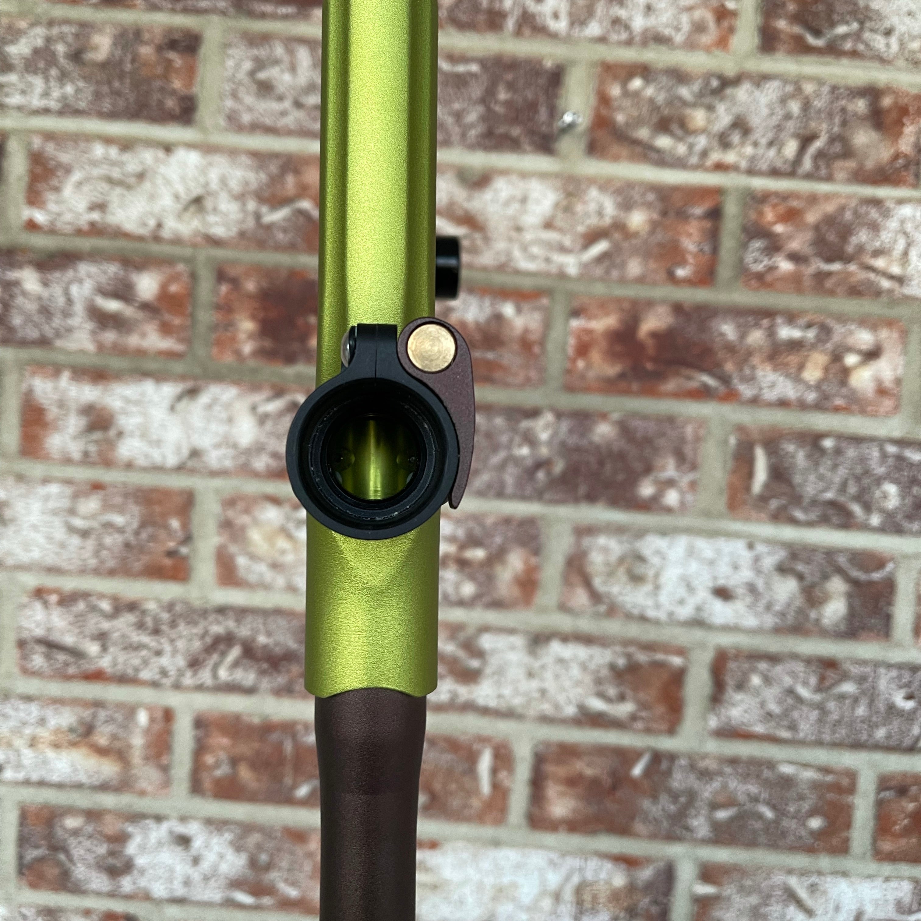 Used Empire Mini GS Paintball Gun - Green / Brown w/ 2-Piece Barrel and HK Exo Case