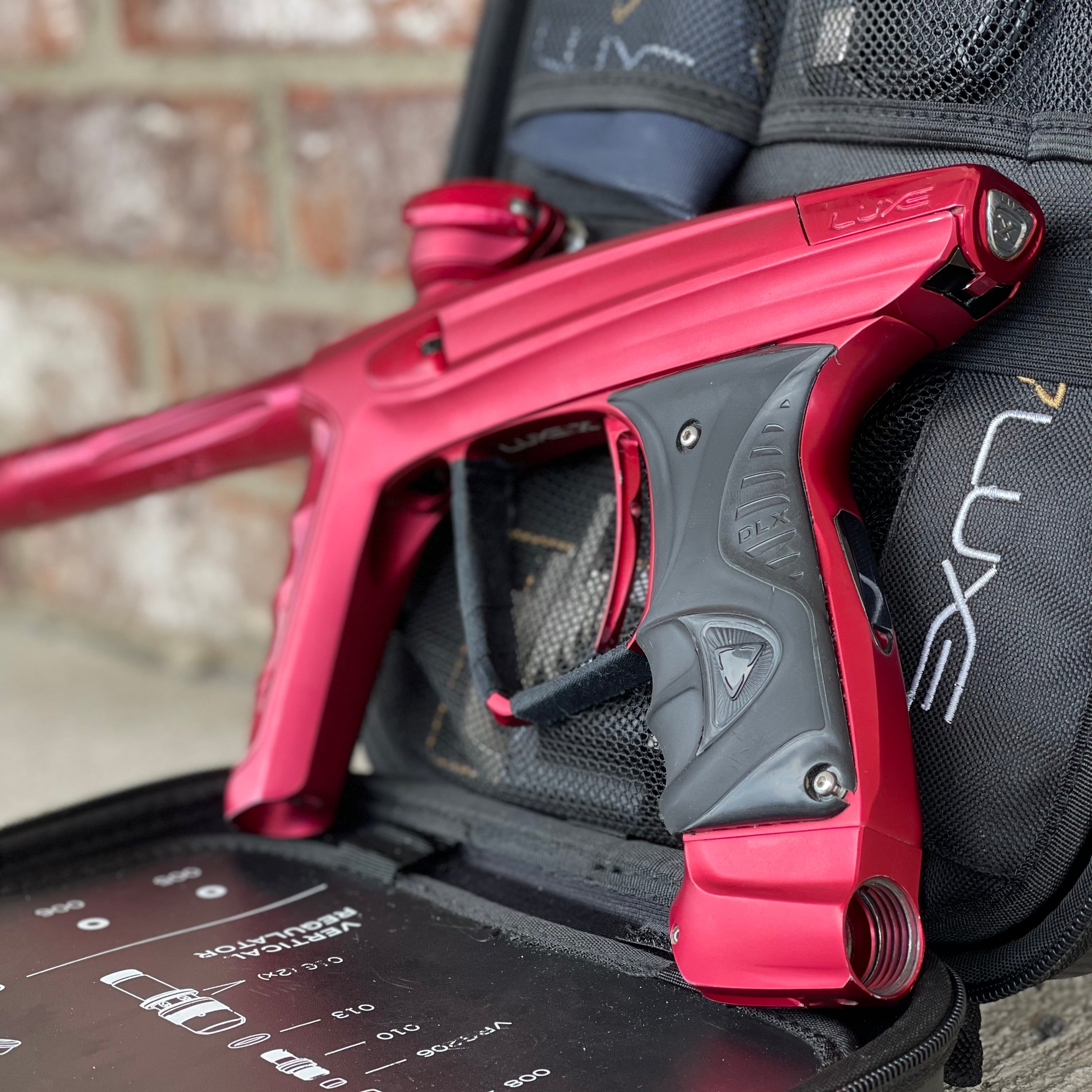 Used DLX Luxe X Paintball Gun - Dust Red / Gloss Red