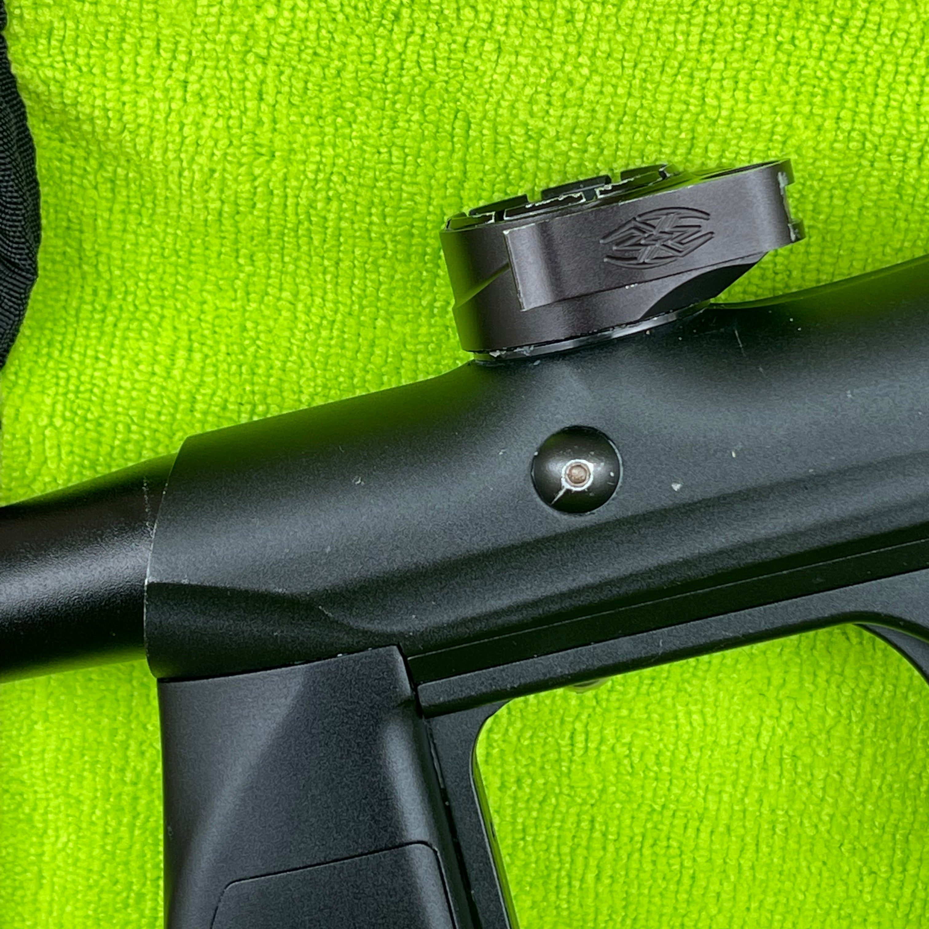 Used Empire Axe Paintball Gun - Black w/ Low rise Feedneck & Exalt Case