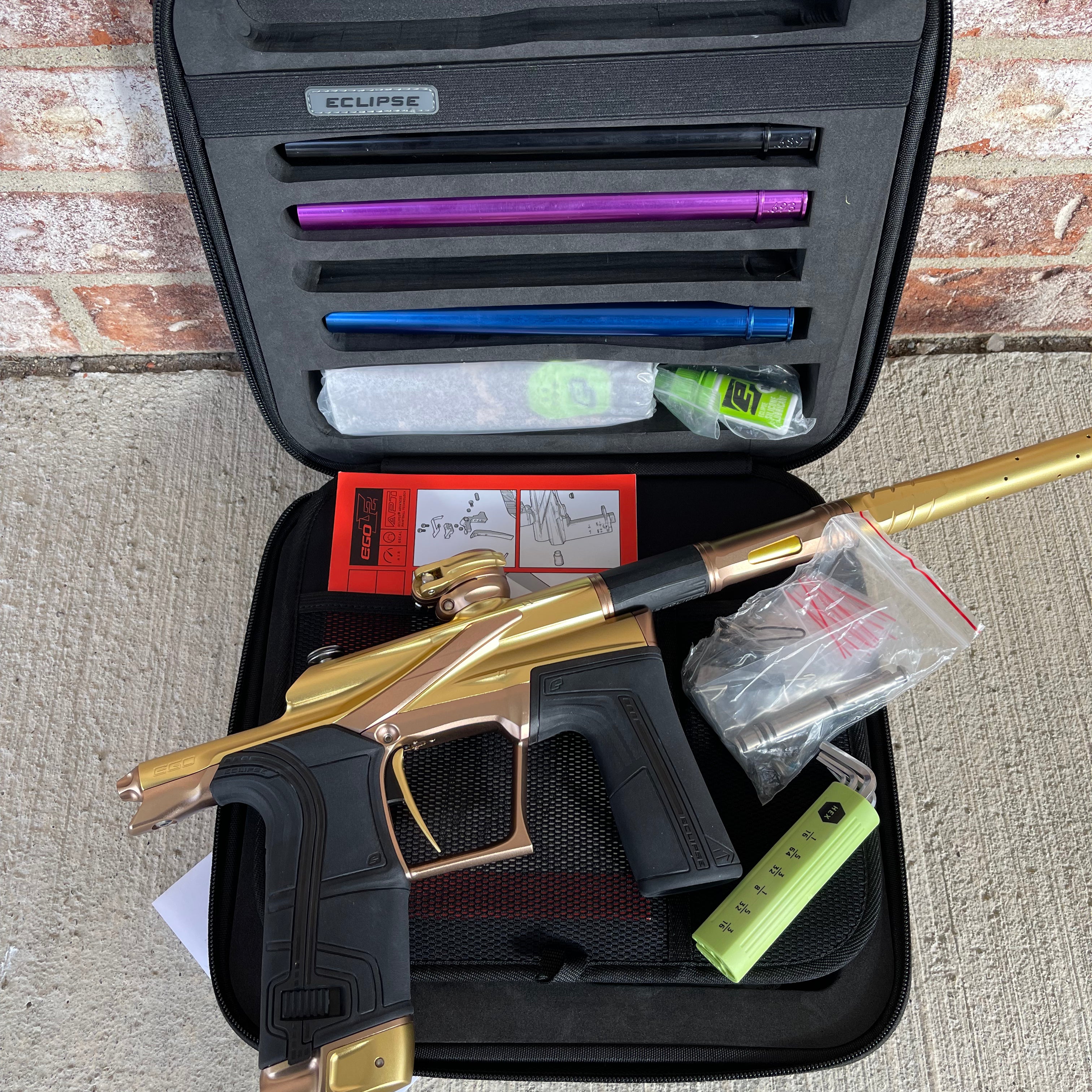 Used Planet Eclipse LV2 Paintball Gun - Crusade w/ 4 s63 Inserts