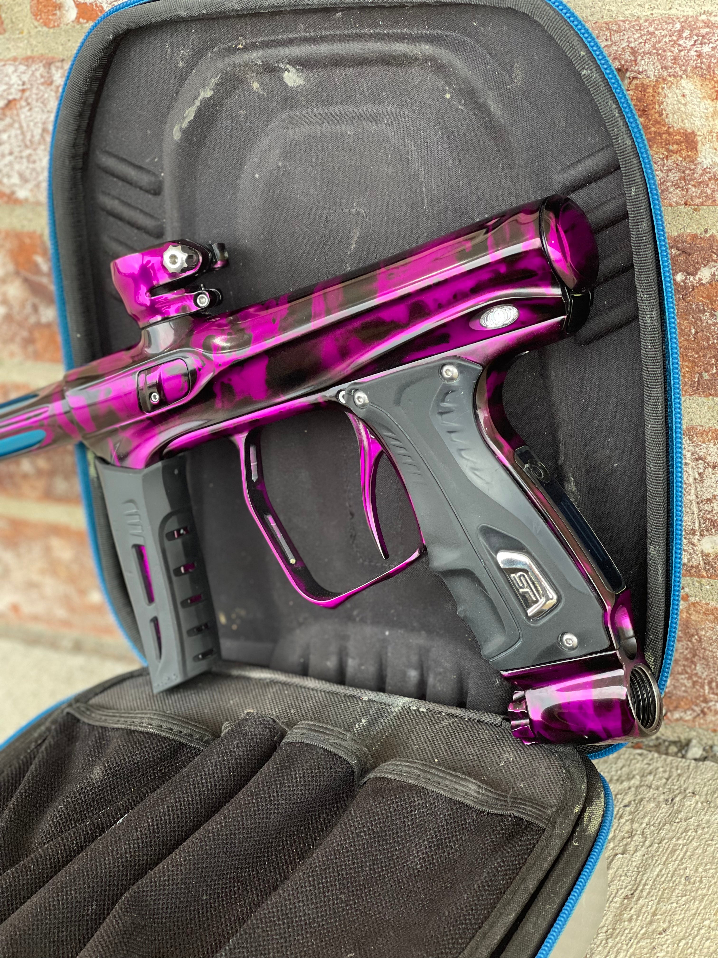 Used Shocker XLS Paintball Gun - Purple Acid Wash