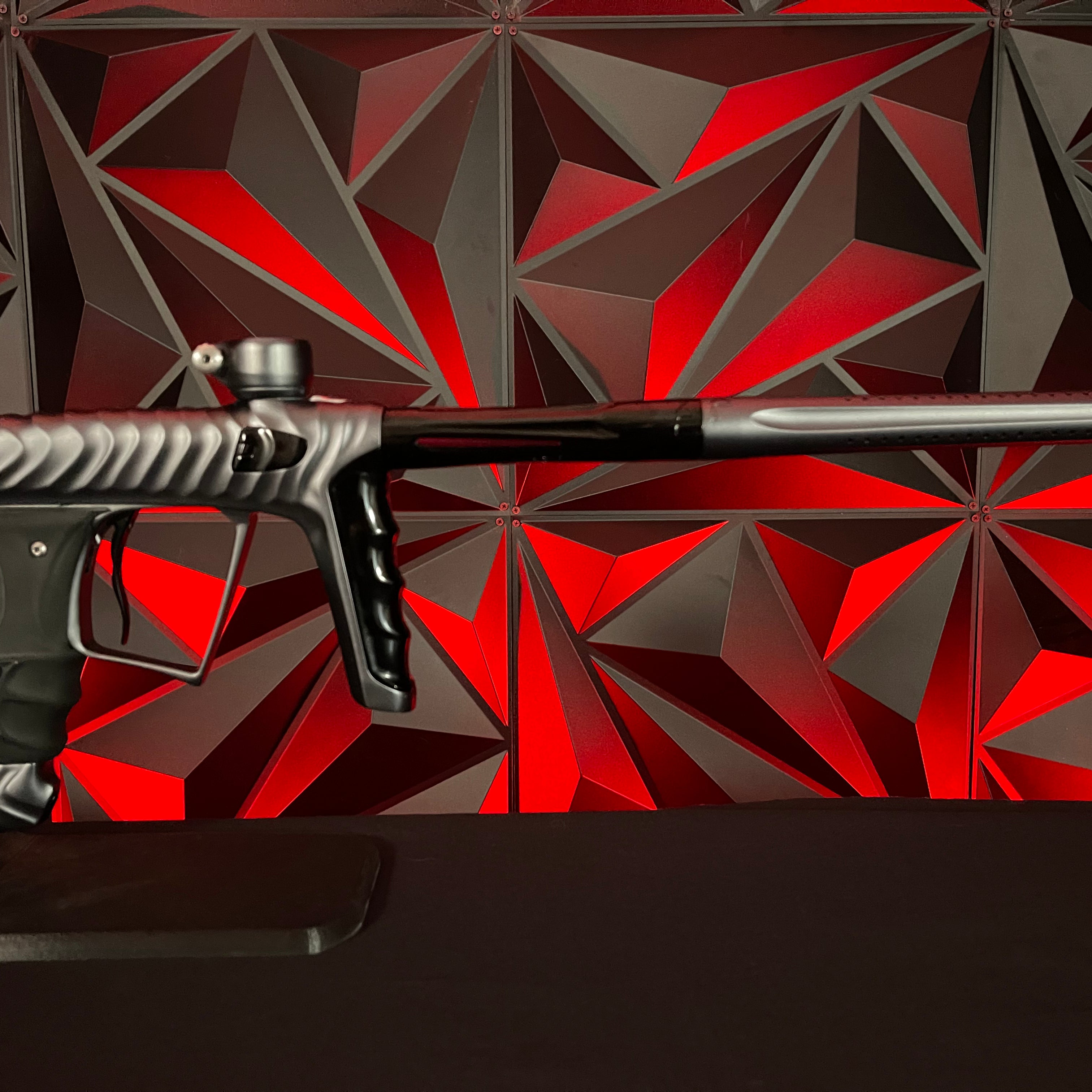Used DLX Luxe X/HK Army Ripper Paintball Gun - Dust Pewter/ Polished Black w/ Deuce Trigger