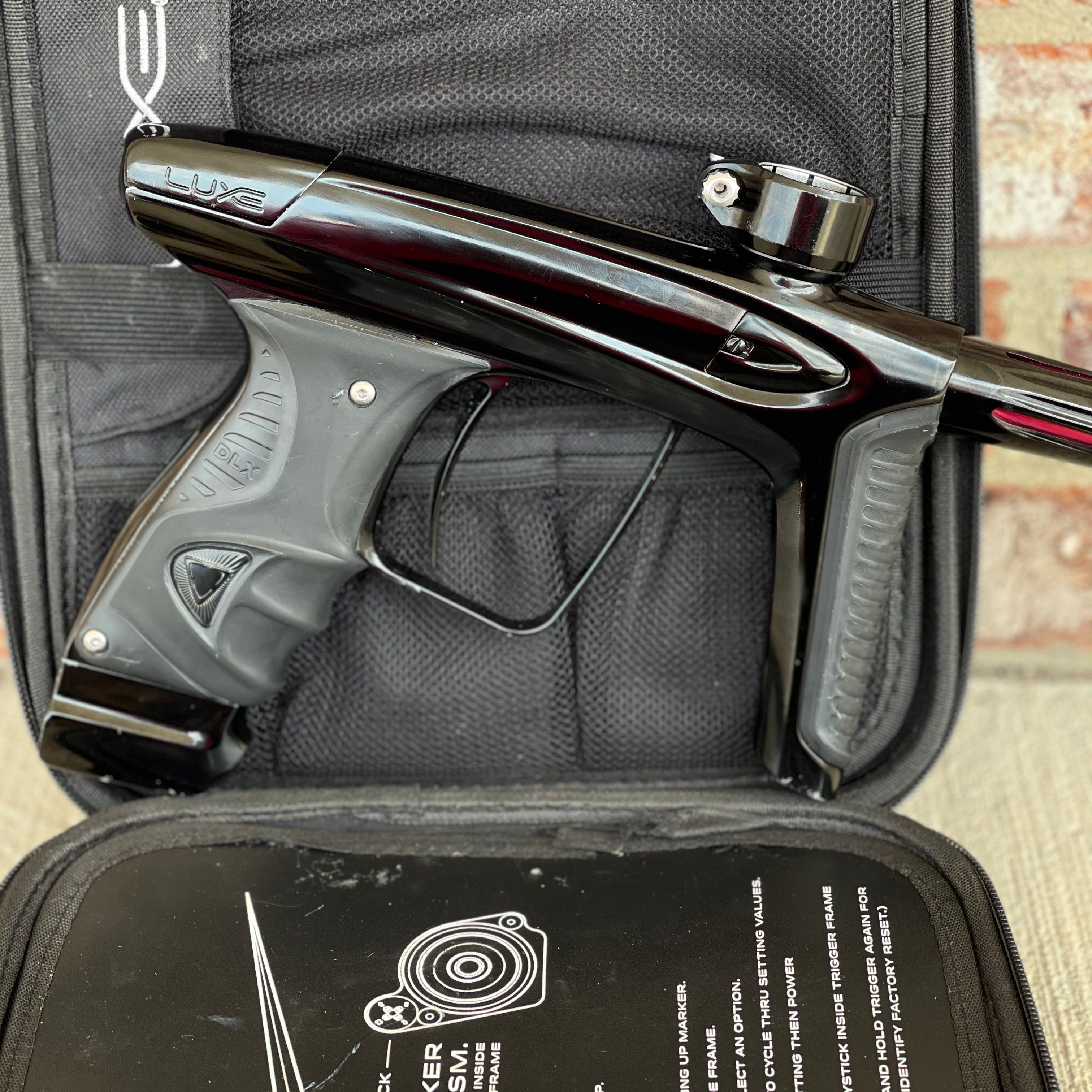 Used DLX Luxe Ice Paintball Gun - Gloss Black w/ Encore Bolt