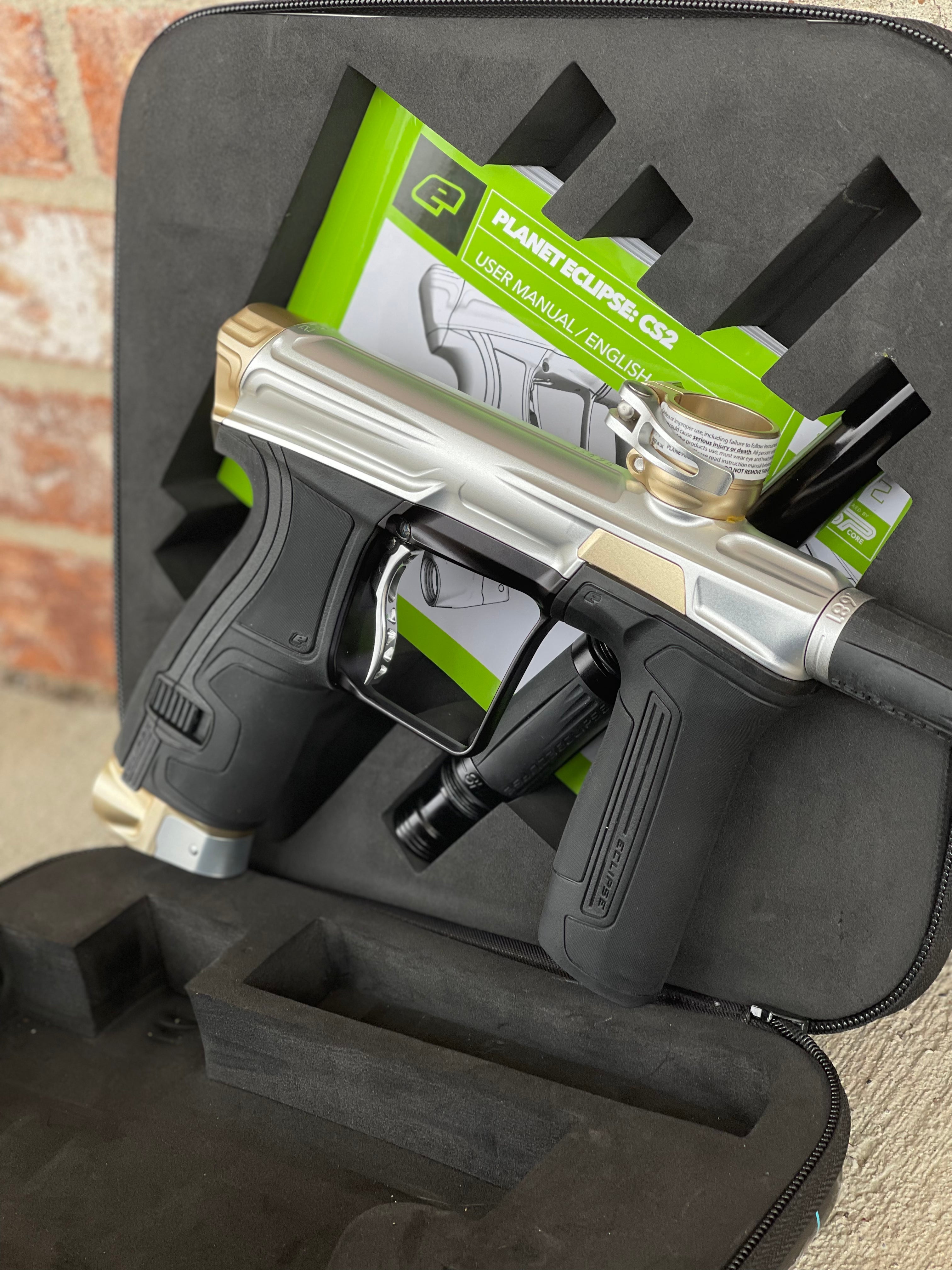 Used Planet Eclipse CS2 Paintball Gun - Inca 2 w/ Black Frame and Silver Scythe Trigger